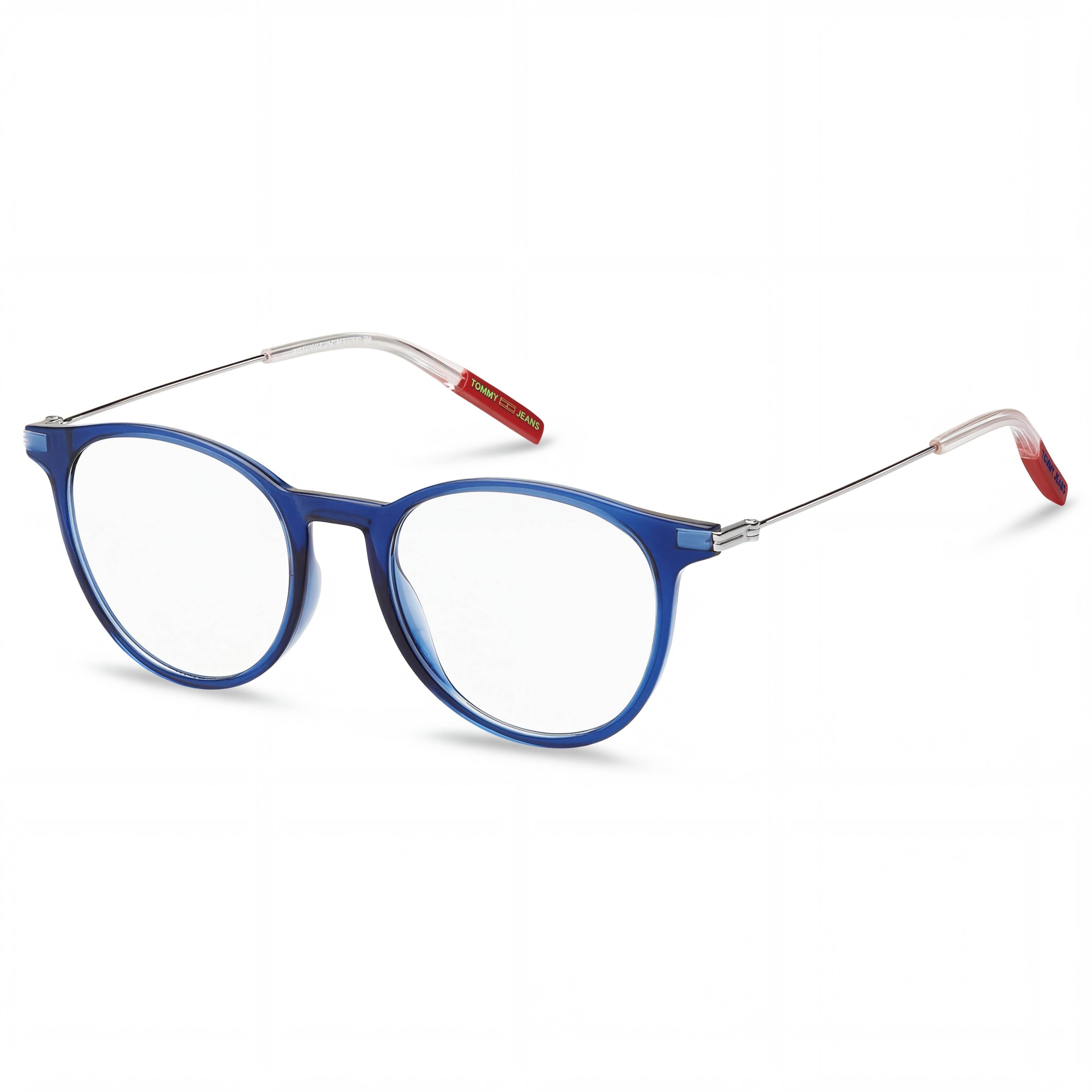 Tommy Hilfiger Modern Men's Eyeglasses with Injected Frame and Polycarbonate Non-polarised Blue Lenses 49mm, Photo 1