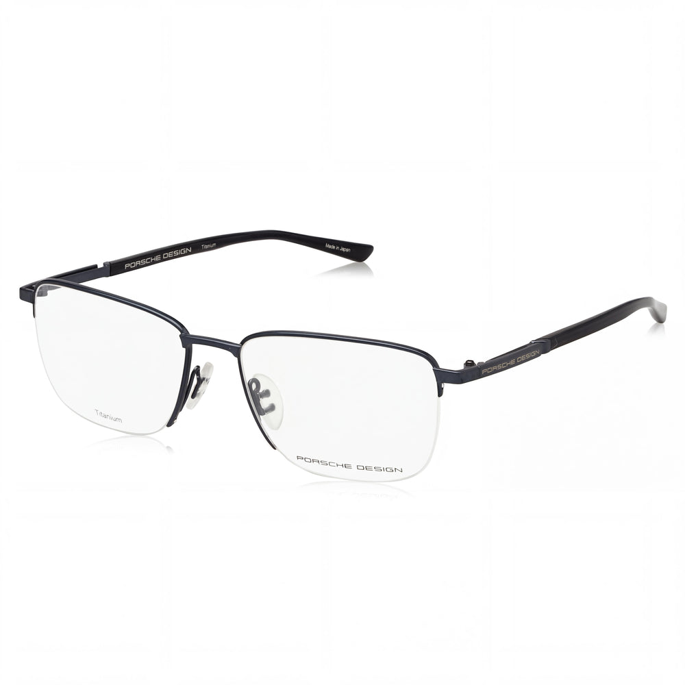 Gafas Porsche modernas de titanio para hombre, no polarizadas, en gris azulado de 56 mm