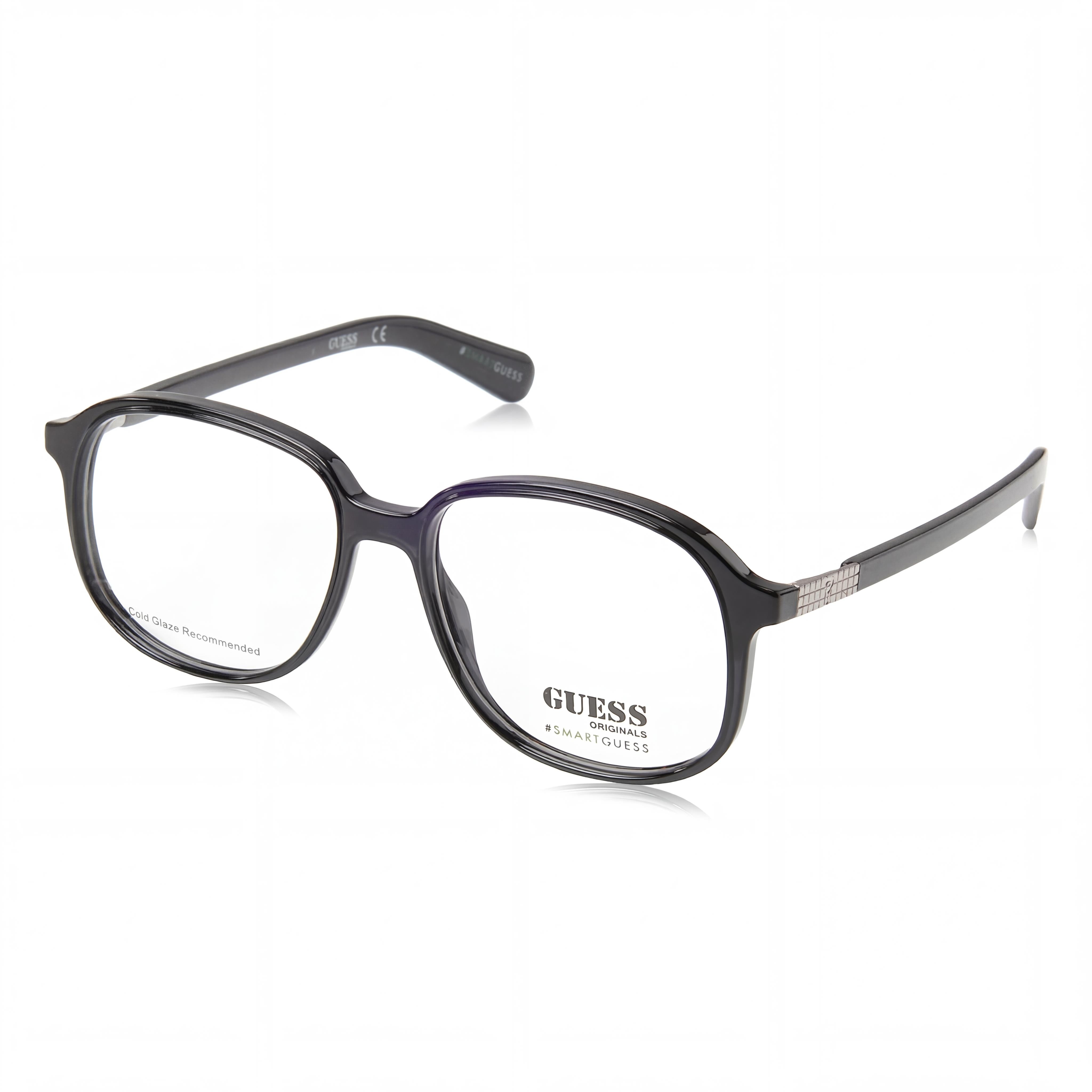 Gafas GUESS Casual Unisex con Montura de Plástico Negro de 53 mm - Listas para Receta, Lentes de Demostración Transparentes, Photo 1