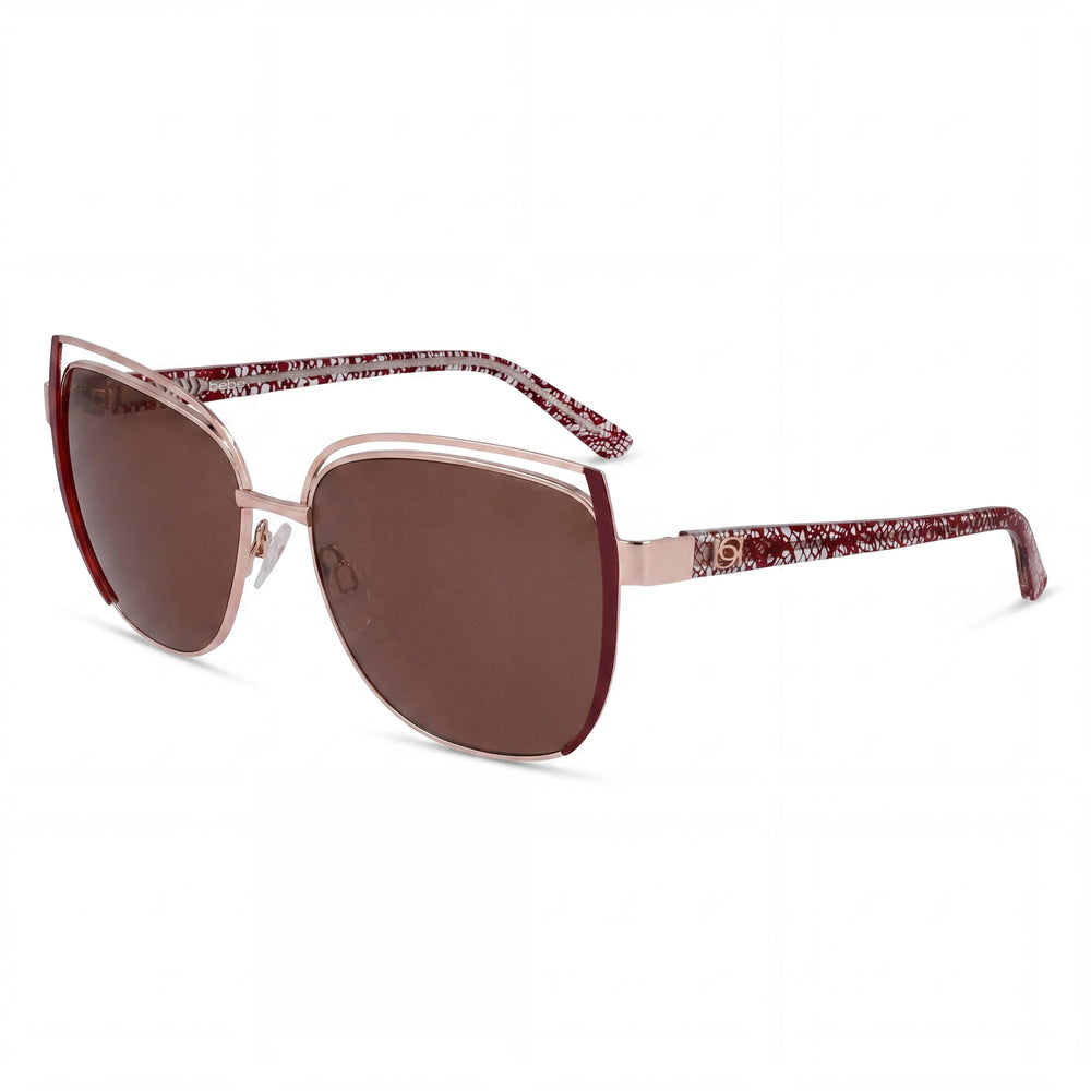 BEBE Classic Women's Rose Gold Acetate Frame Eyewear with Multicolor 57mm Polycarbonate UV Protected Lenses