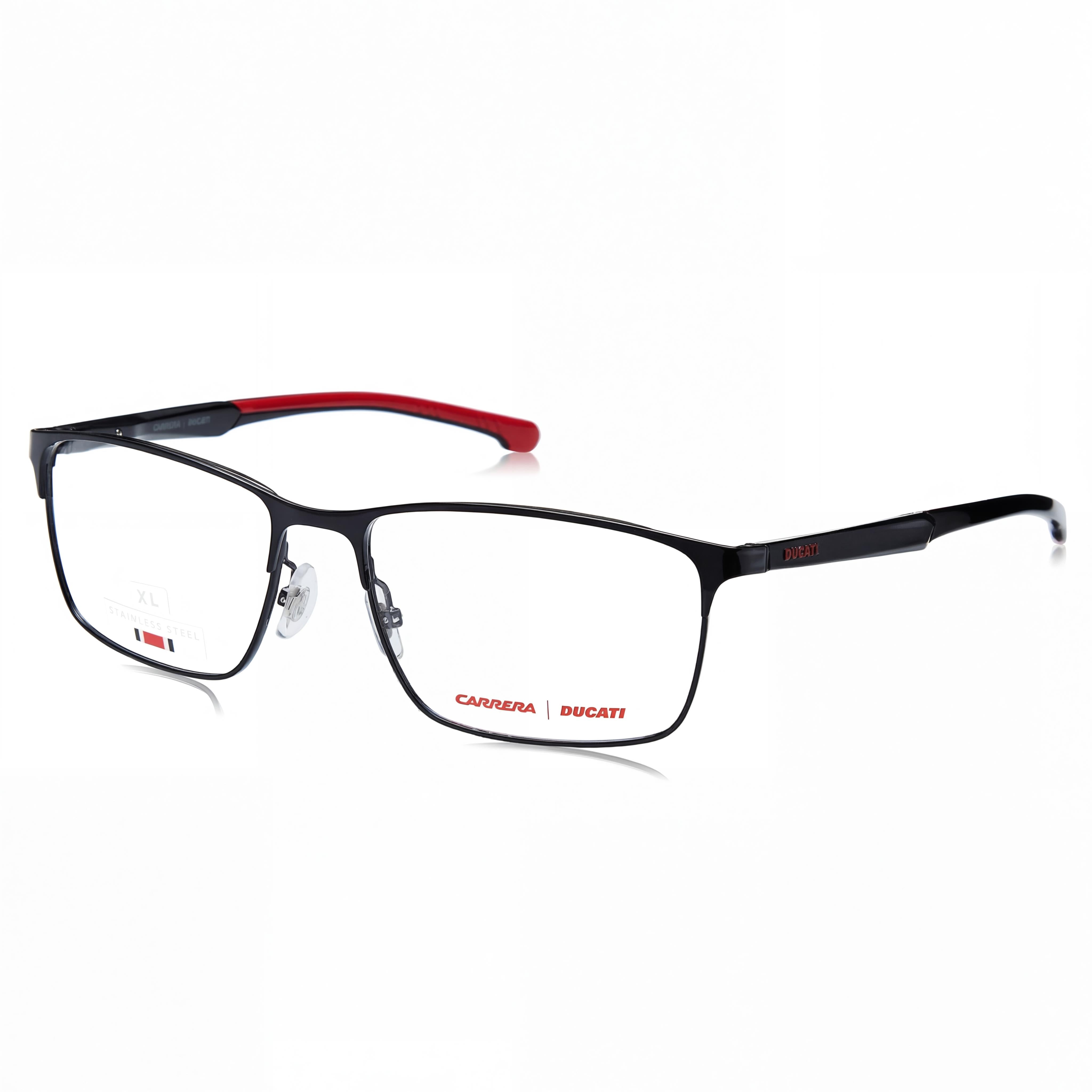 Carrera Modern Unisex Eyewear - Alloy Steel Frame, Polycarbonate Lenses - Black Red Color - 58mm Lens Width, Photo 1