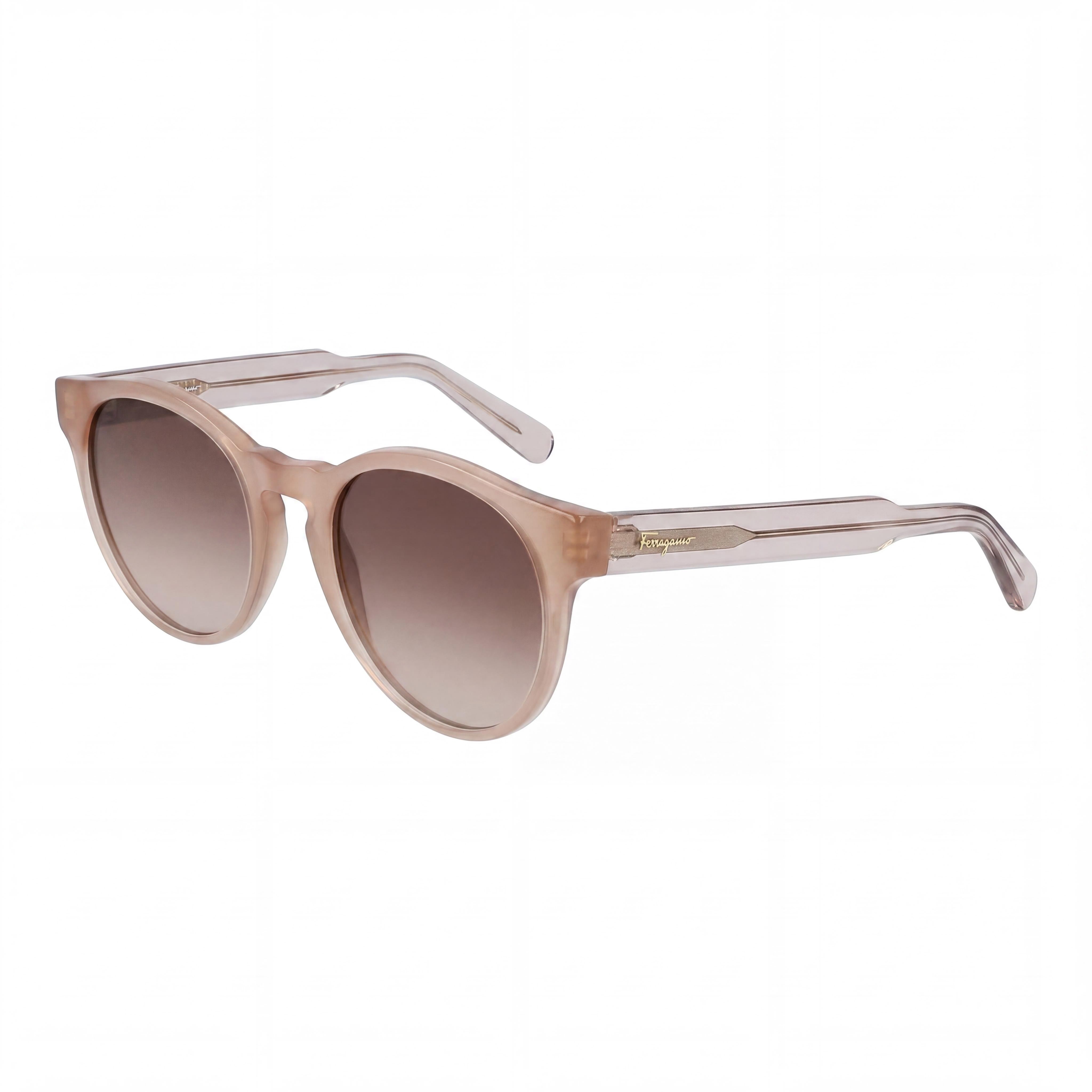 Gafas de sol Salvatore Ferragamo SF1068S Teacup para mujer, de plástico color arena con cristales, sin polarizar, 100% protección UV, 52 mm, Photo 1