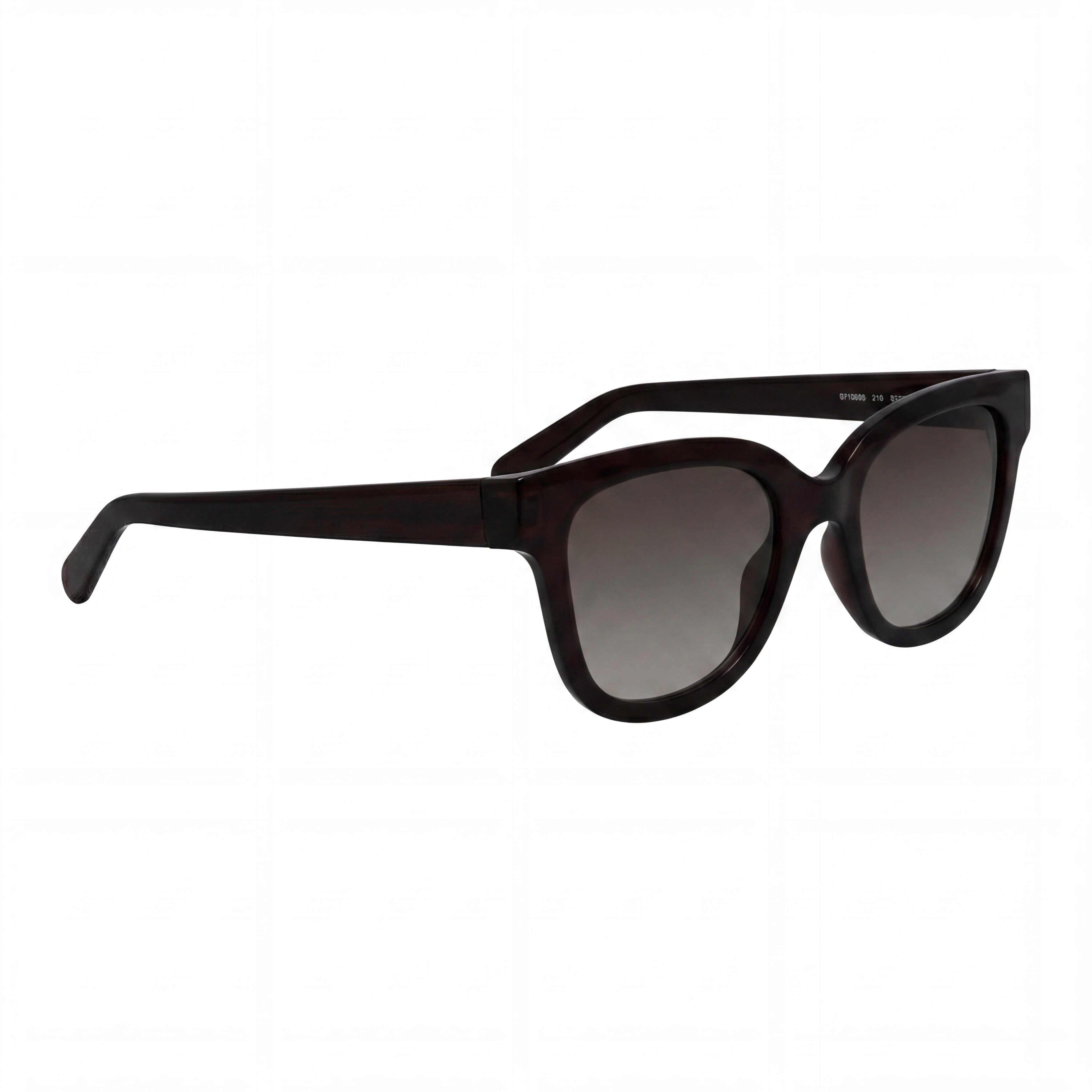 Gafas de sol Salvatore Ferragamo SF1066S para mujer, de plástico color café cristalino, cuadradas, con lentes grises degradados no polarizados de 52 mm y 100 % protección UV, Photo 1