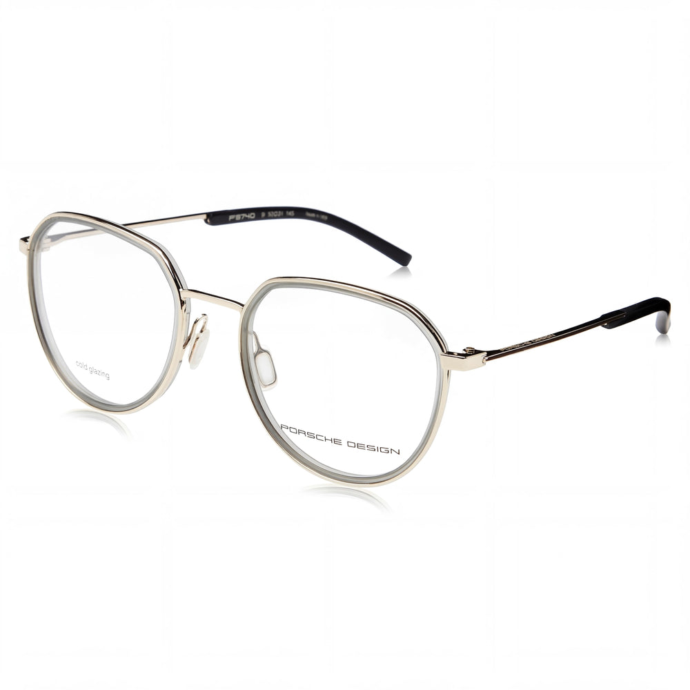 Gafas Porsche Modern Unisex Dorado, Gris RXP Montura de Poliamida Lente de Plástico Transparente No Polarizado 53-21-145