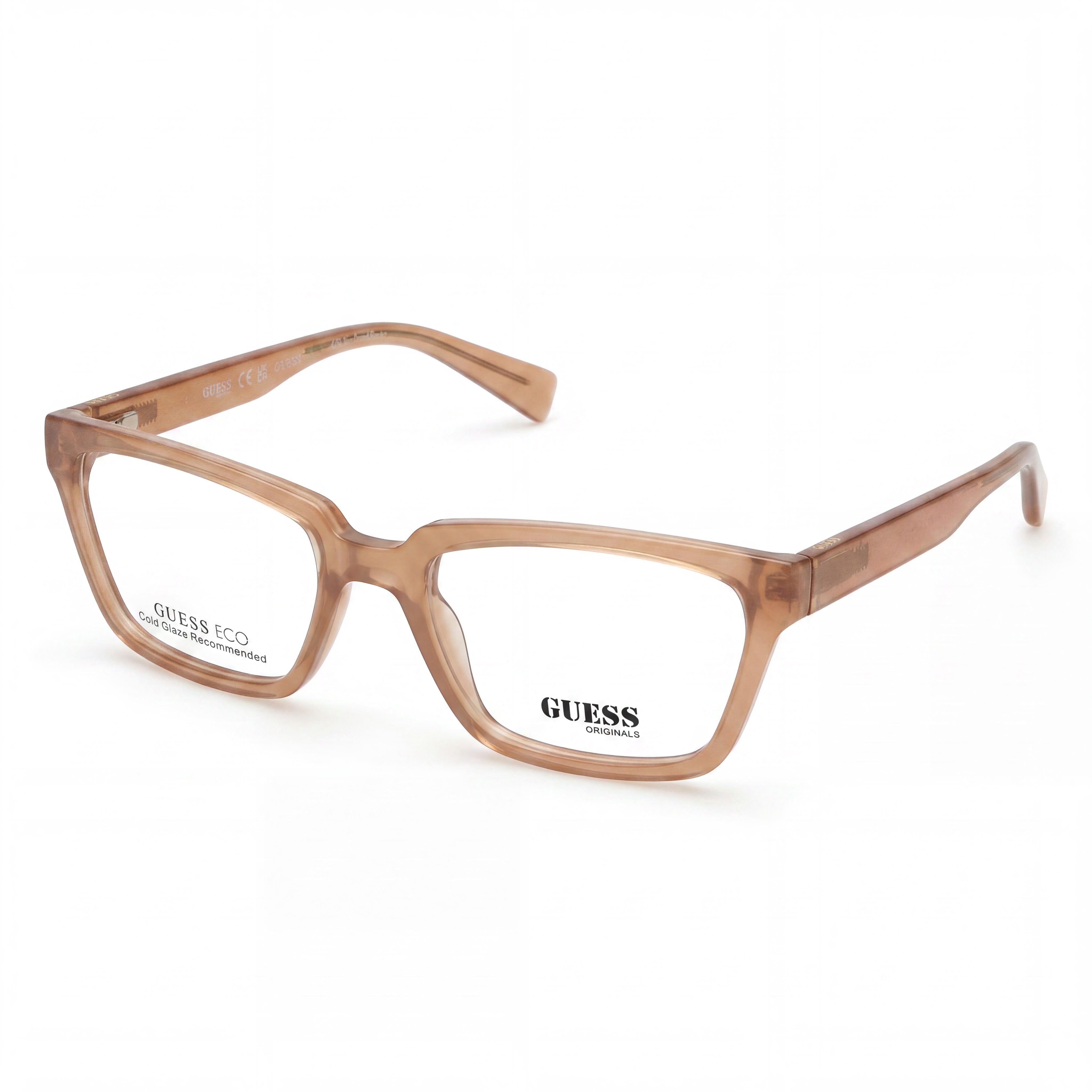 GUESS Modern Unisex INYECTADO Gafas Beige Brillante sin micas 54-19-145, Photo 1