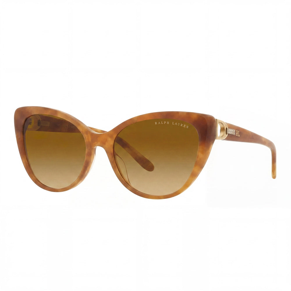 Gafas de sol clásicas de mujer Ralph Lauren con montura de material compuesto multicolor y lentes de cristal multicolor