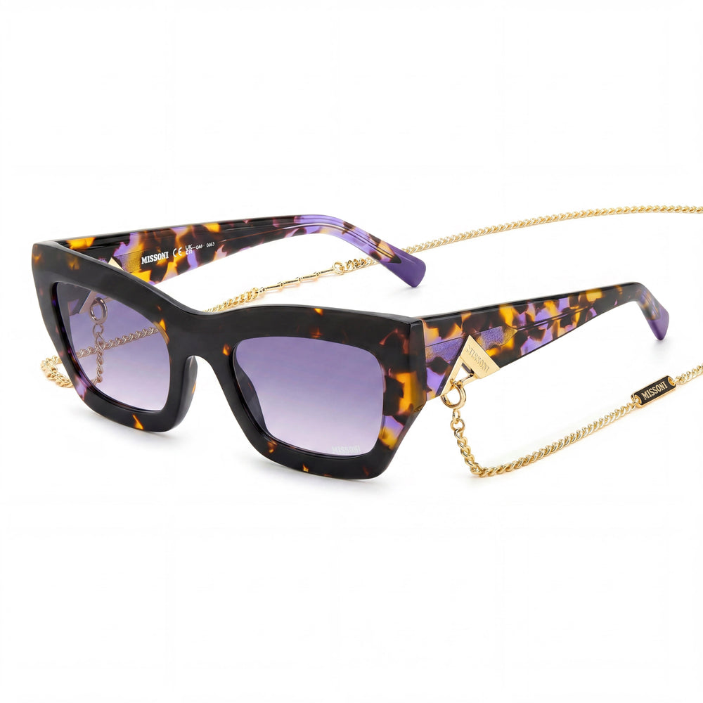 M Missoni Missoni Gafas de Sol Unisex Violeta Degradado Lentes con Protección UV Marco de Plástico 53mm