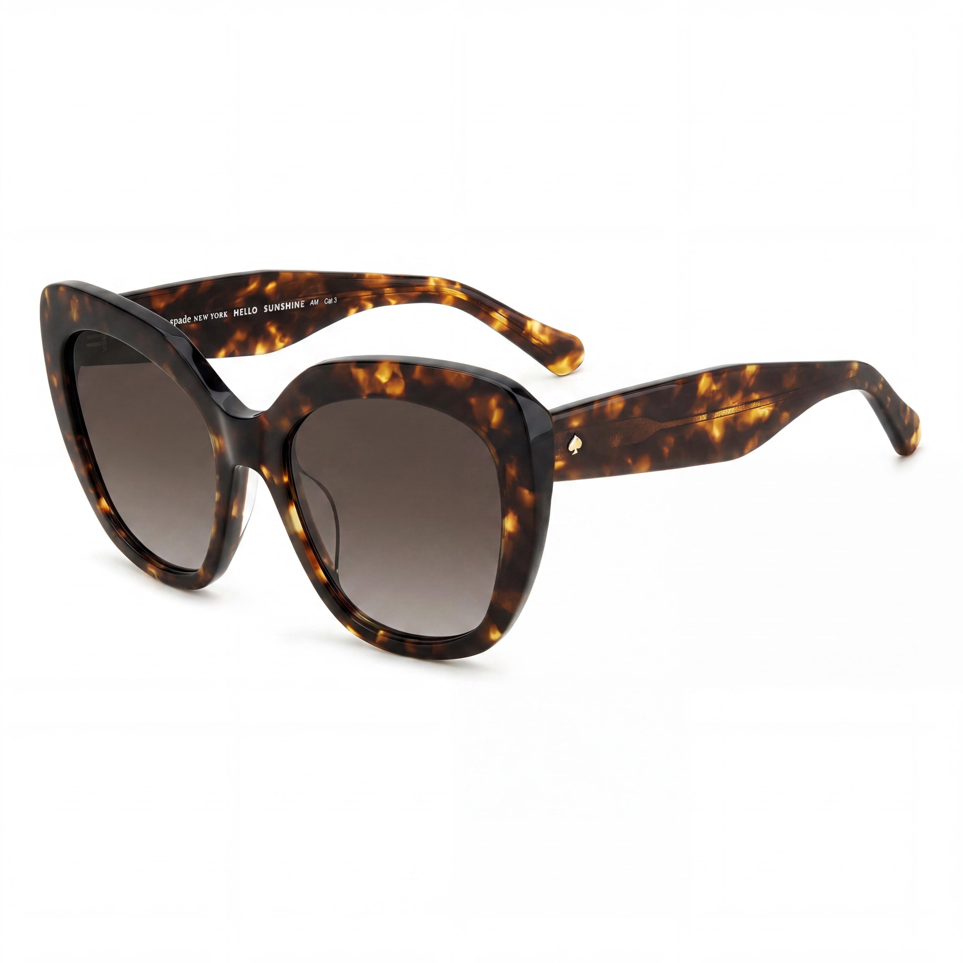 kate spade new york Winslet/G/S Unisex Rectangular Havana Acetate Brown Shaded UV Protection Sunglasses 55-19-140mm, Photo 1