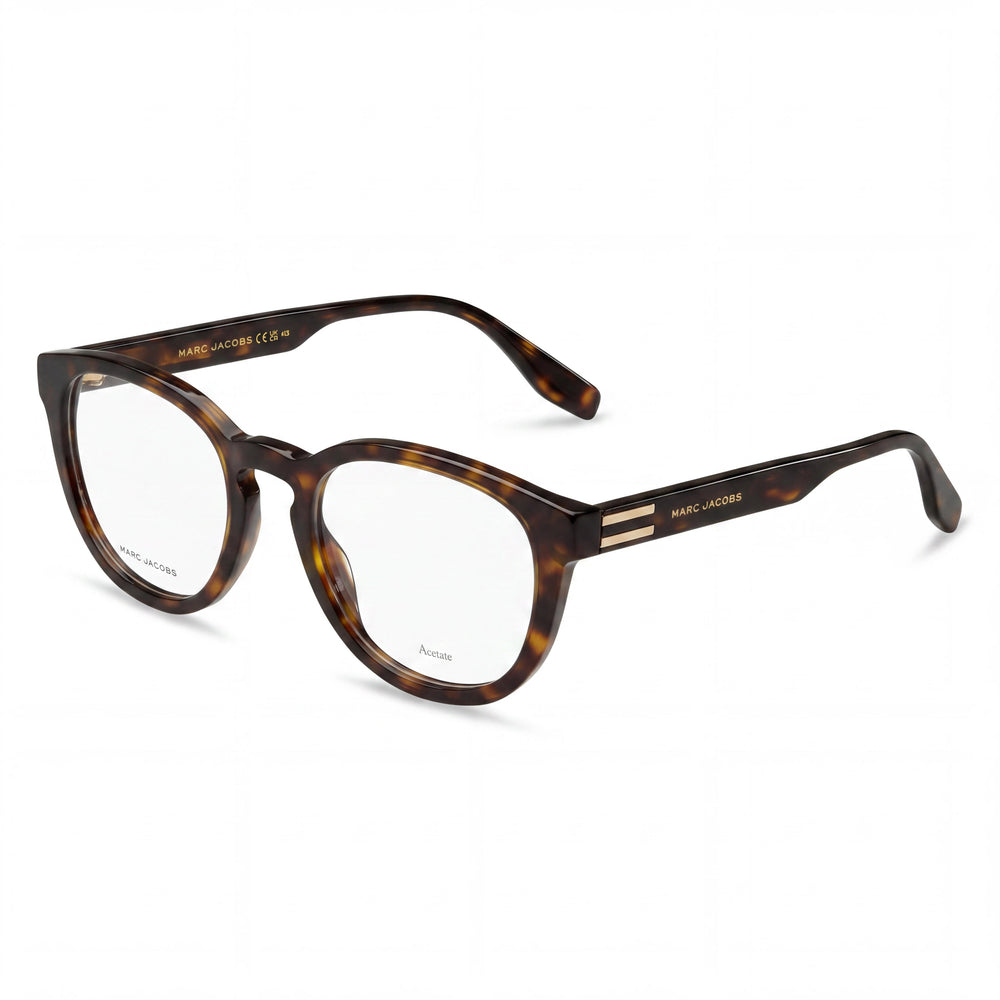 Gafas de sol unisex modernas Marc Jacobs con montura de acetato havana y lentes de policarbonato havana, 51 mm de ancho de lente