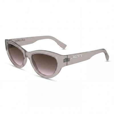 Gafas de sol Lacoste L6013s para hombre, protección UV, montura de acero inoxidable, lente de policarbonato, gris metálico 54mm
