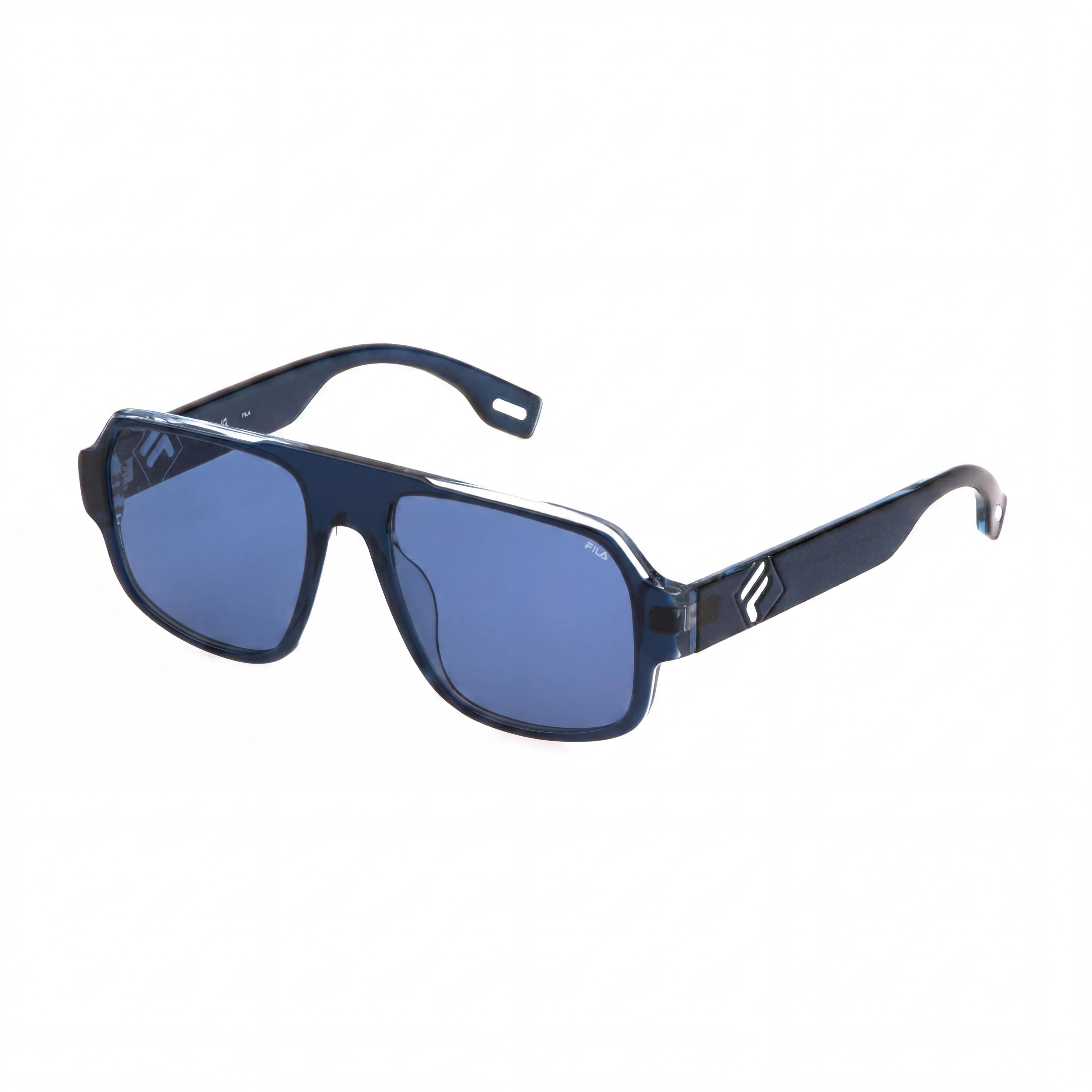 Gafas de sol unisex Fila Casual Navigator con montura de acetato transparente azul, lentes de POLIÉSTER CR39, 54mm, Photo 1