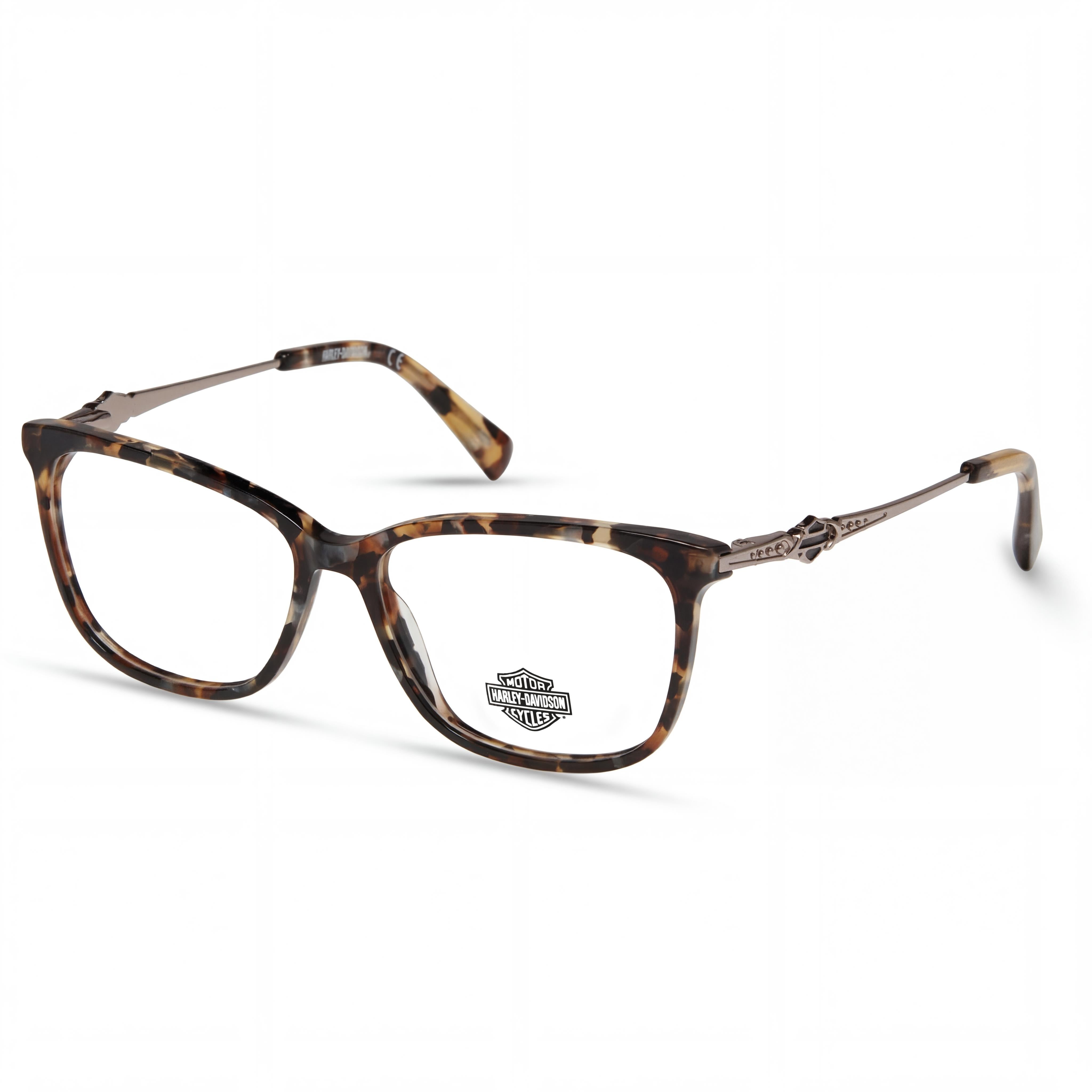 Harley-Davidson Unisex Brown Eyeglasses Frames with Clear Demo Lenses, Lenses Replaceable with Custom Prescription, Photo 1
