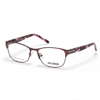 Gafas Harley-Davidson Hd0540 con montura metálica para mujer y lentes de policarbonato, color violeta mate habana 56 mm