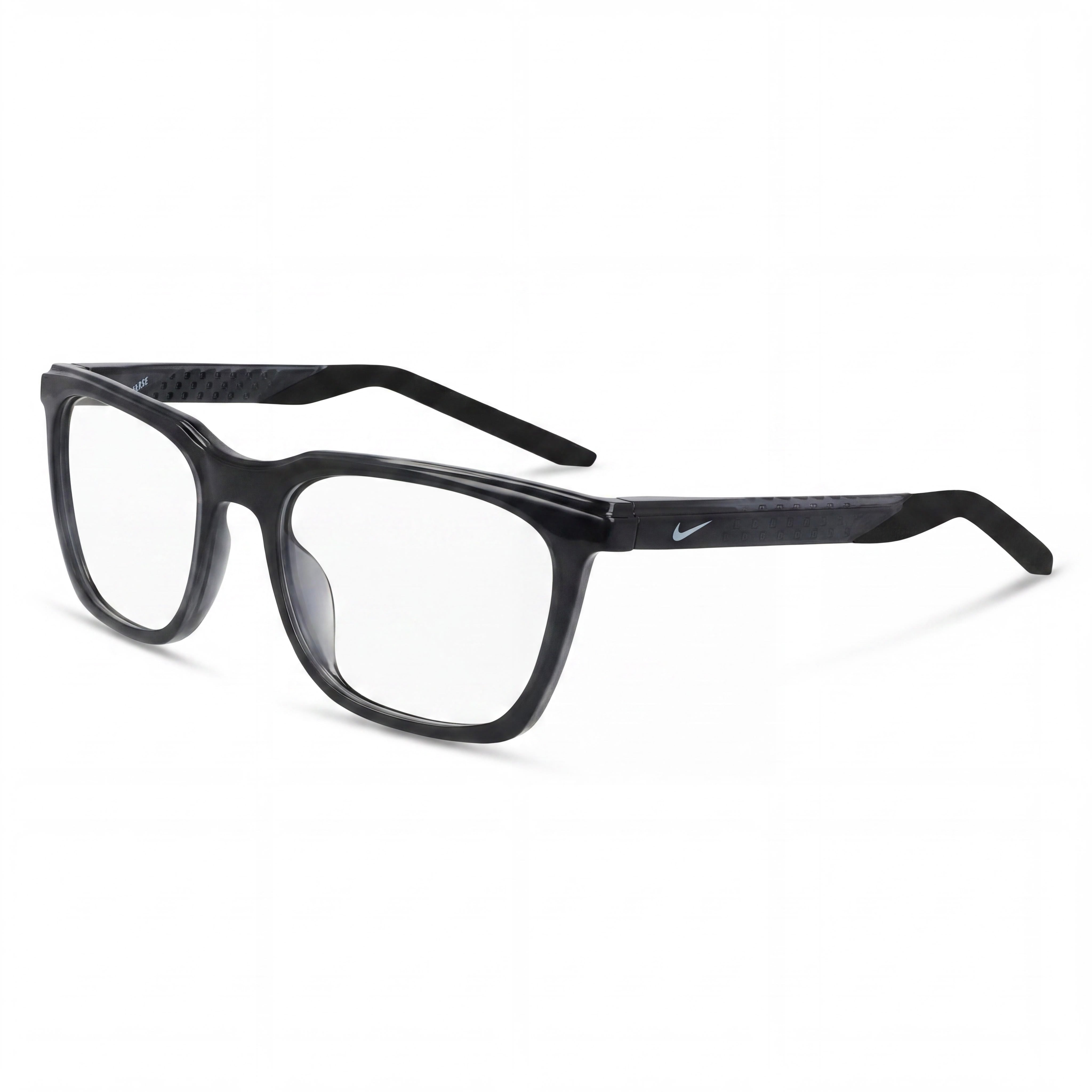 Nike 7273 Unisex Full Rim Square Style Plastic Eyeglass Frame, Anthracite, 53-18-140mm, Photo 1