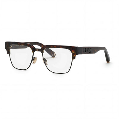 Gafas Ópticas Philipp Plein Vpp113m para Hombre, Negro Mate con Lentes Plásticas y un Ancho de Lente de 53mm