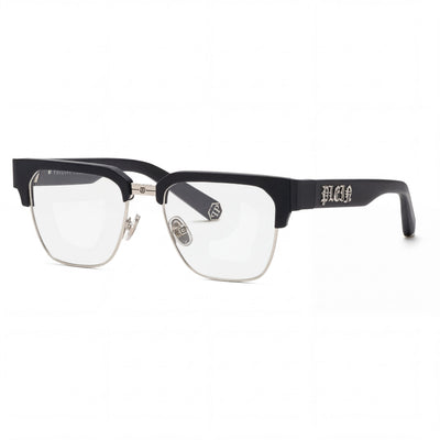 Gafas Graduadas Metálicas para Hombre Philipp Plein Vpp113m, Paladio Brillante Completo, Tamaño 53mm