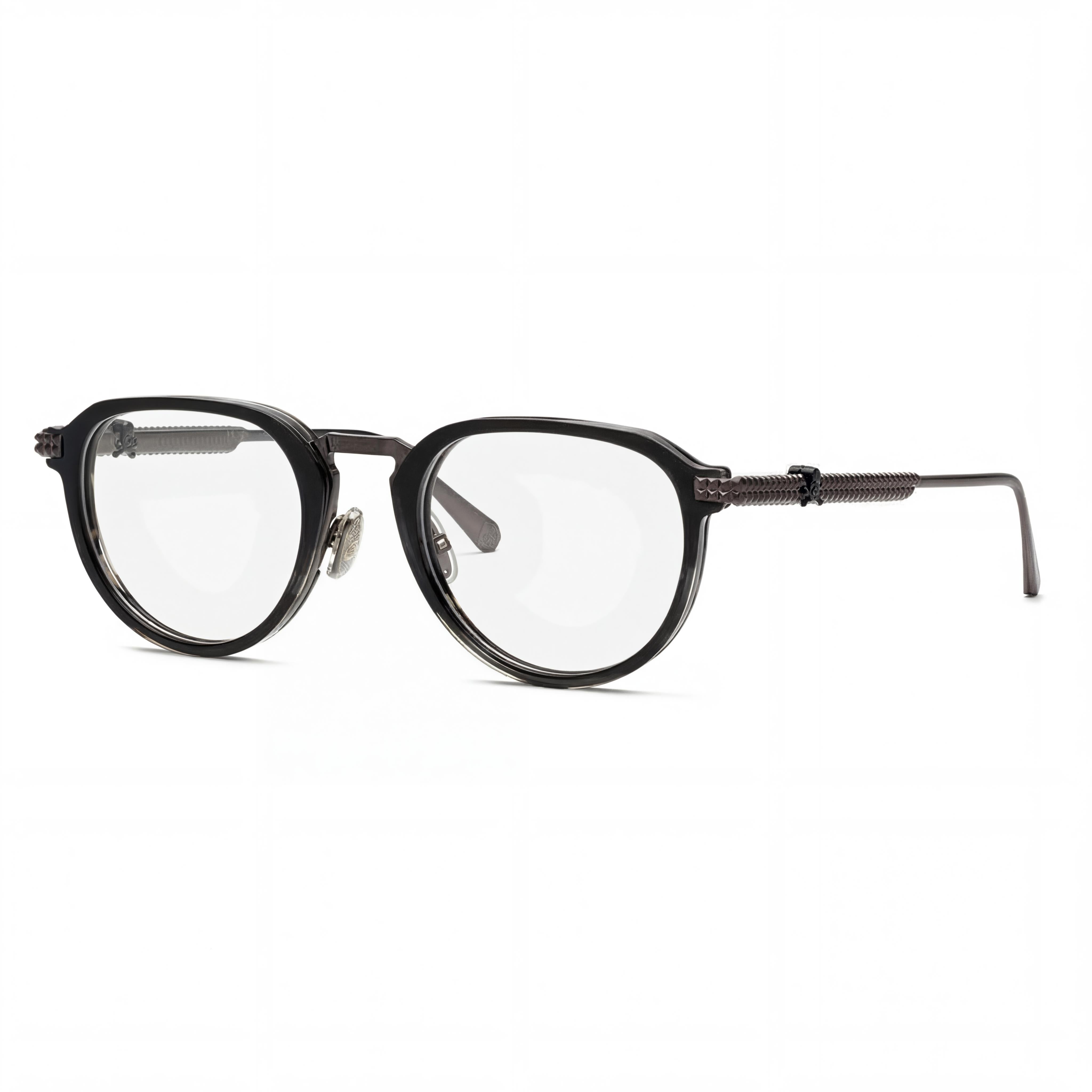 Philipp Plein Vpp116v Men's Shiny Black Titanium Frame Eyeglasses 52mm, Photo 1