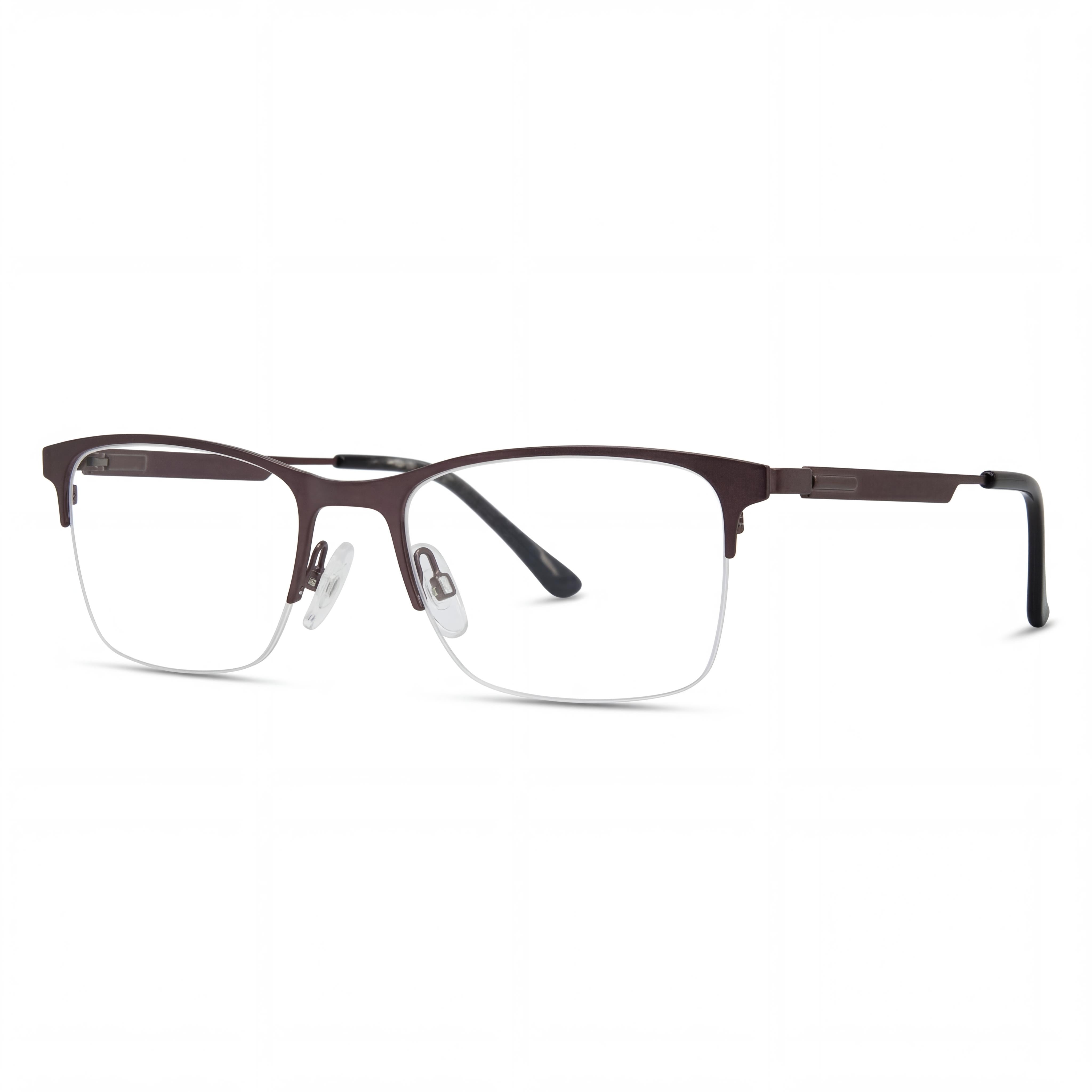 Gafas Chesterfield Ch 108xl para hombre, armazón de metal gris, lentes de policarbonato transparente 58-19-150, Photo 1