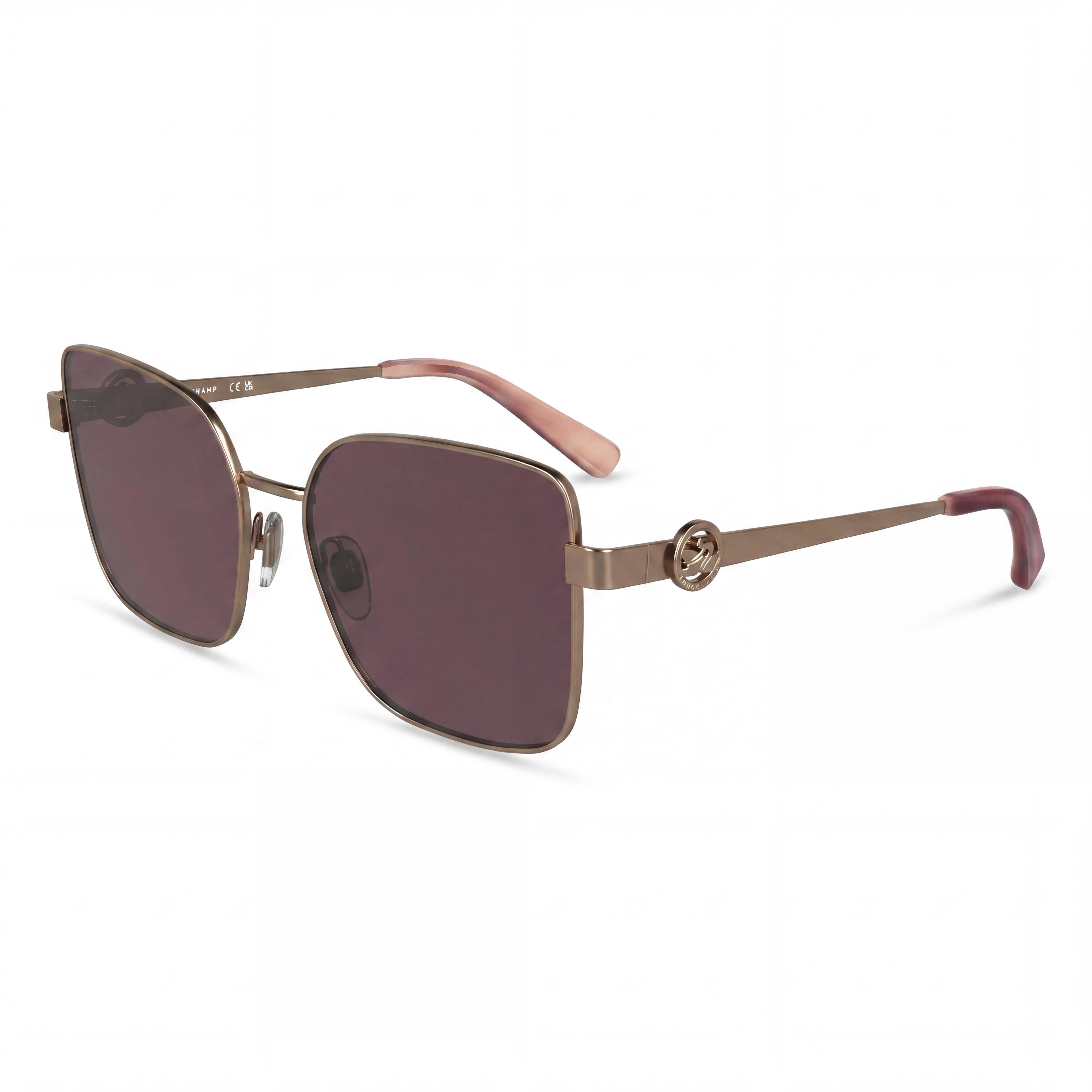 Longchamp Lo181s Gafas de Sol de Acetato para Mujer Ámbar Dorado/Morado UV 400 56mm, Photo 1