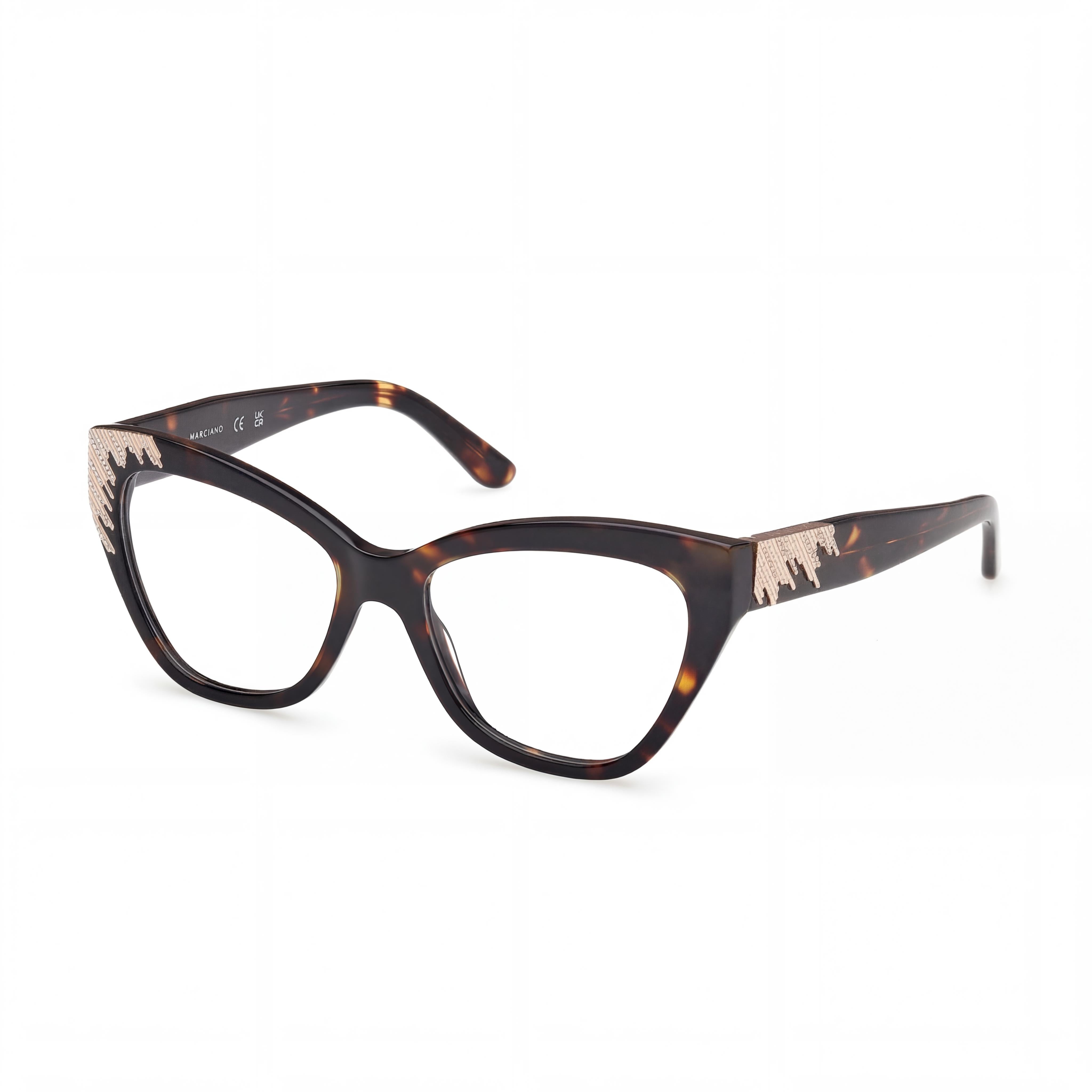 GUESS by Marciano Gm50037 Gafas de Plástico Havana Oscuro para Mujer, Talla 53-17-140, Photo 1