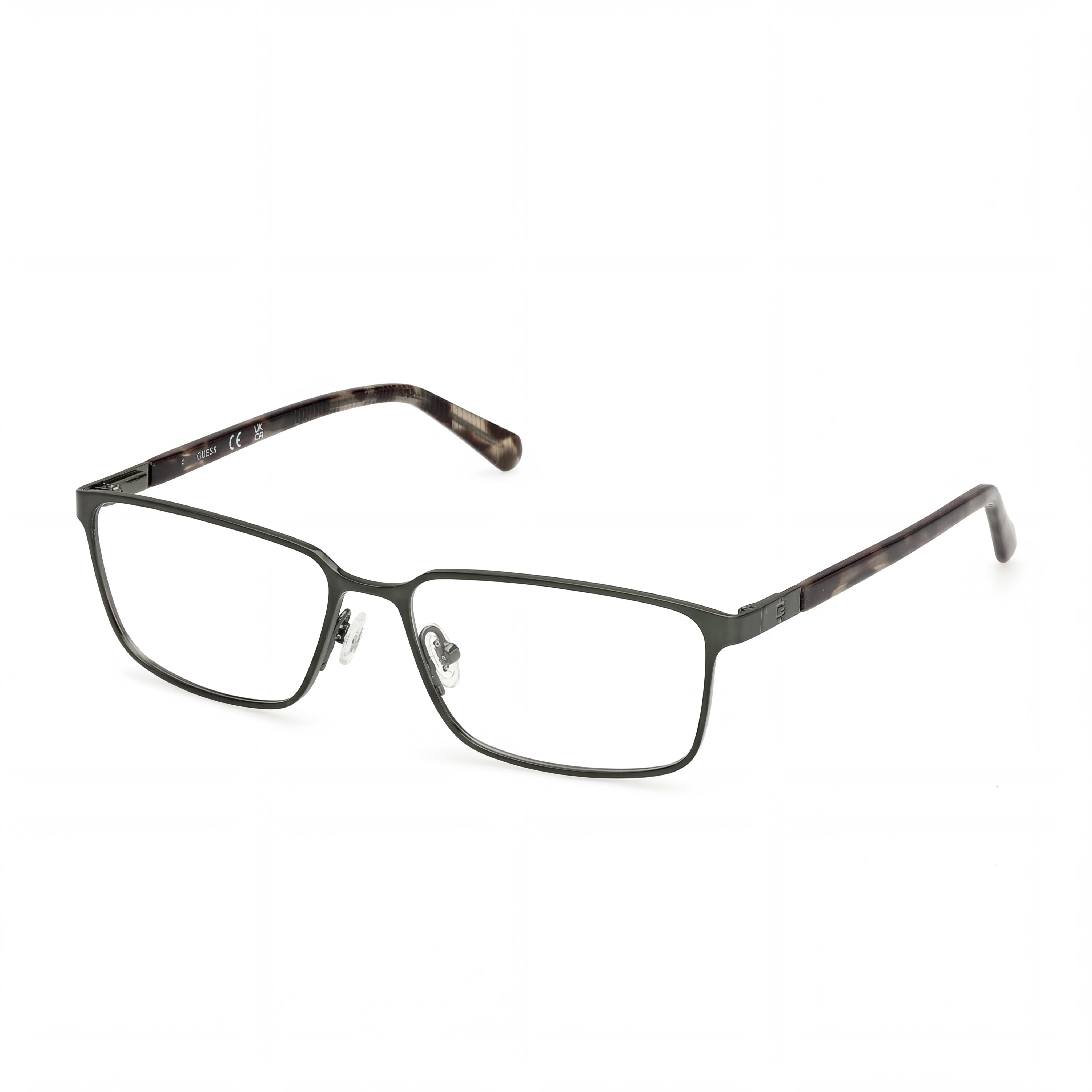 GUESS Gu50244 Gafas Unisex con Montura Metálica con Acabado Verde Oscuro Mate y Brillante, Tamaño 55-16-145mm, Photo 1