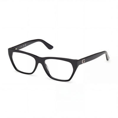 GUESS Gu50234 Women's Plastic Frame in Black with Transparent Polycarbonate Lenses 54-15-140mm Optical Eyeglasses