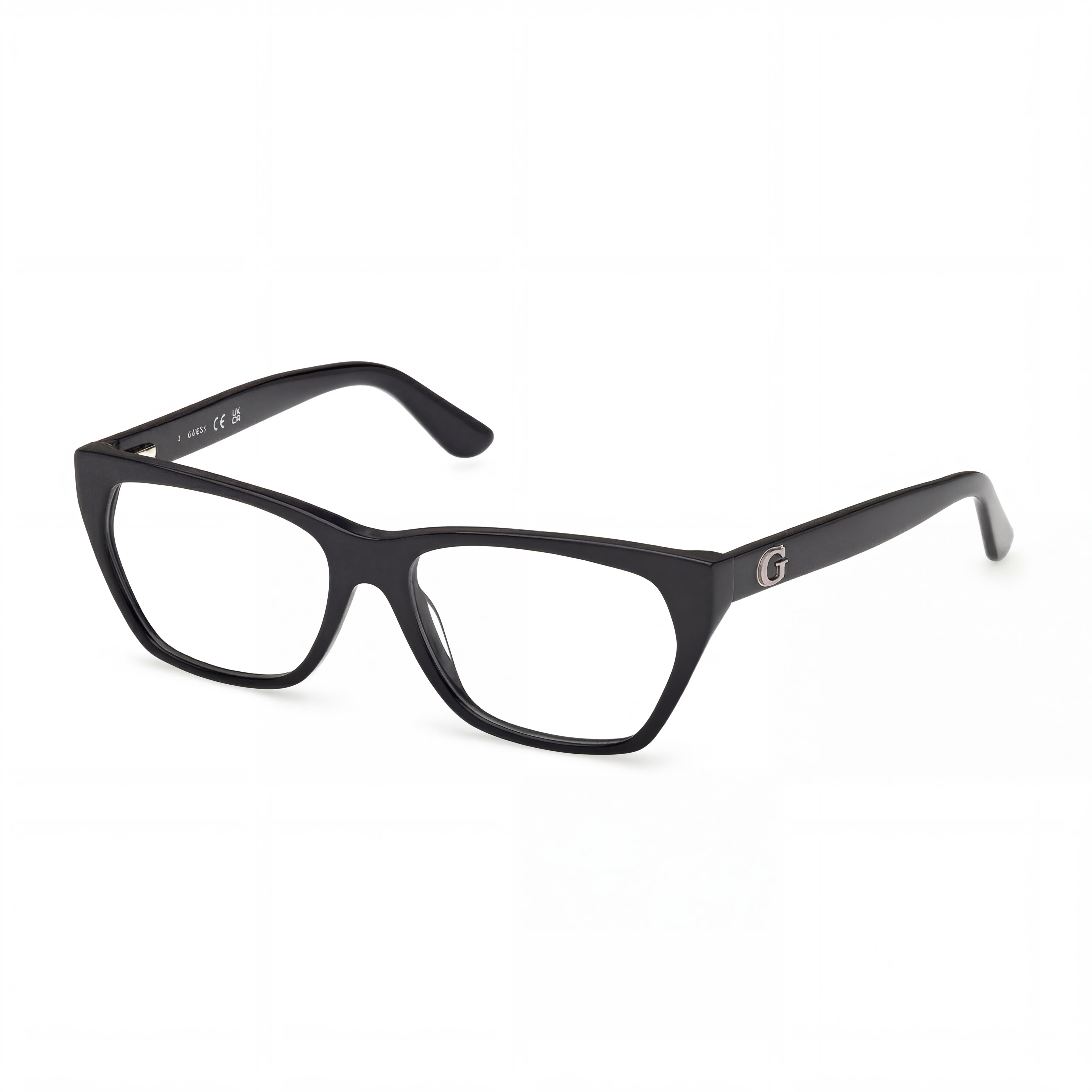 Gafas Ópticas GUESS Gu50234 para Mujer, Montura de Plástico Negra con Lentes Transparentes de Policarbonato, 54-15-140mm, Photo 1
