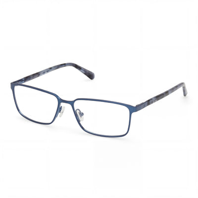 GUESS Gu50244 Men's Optical Eyewear Frames with Matte Blue Shiny Blue Metal Design, Size 55-16-145