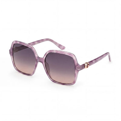 GUESS Moderne Women's Liliac Avana Plastic Frame Sunglasses with Gradient Violet Polycarbonate Lenses 57mm