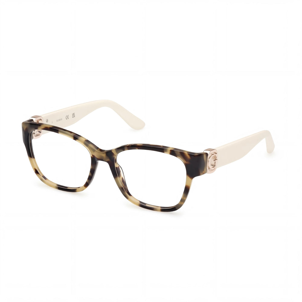GUESS Gu50120 Gafas de Mujer de Montura de Plástico Habana Amarilla - Lente de 52 mm, Puente de 16 mm, Patilla de 140 mm