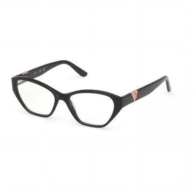 GUESS Gu50162 Women's Shiny Black Blue Frame 53mm Eyeglasses