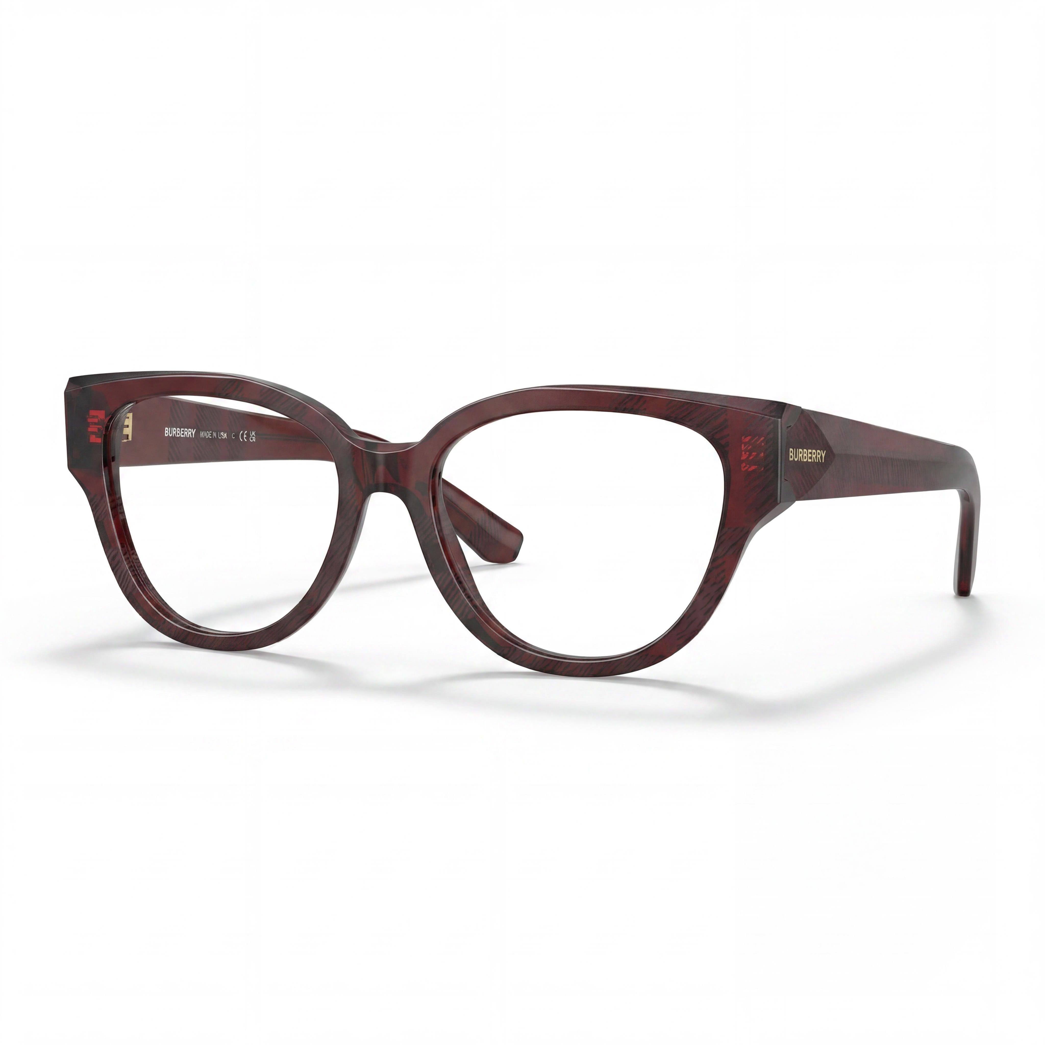 BURBERRY 0BE2421 Calibre 51 Authentic Classic Style Eyewear with Red Frame, Designed for Unisex Wearers, Photo 1