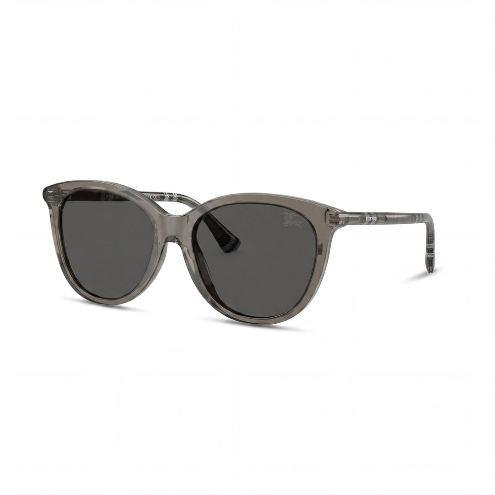 BURBERRY Classic Unisex Eyewear with Dark Grey Frame and Dark Grey Polycarbonate Non- Lenses 55-17-140