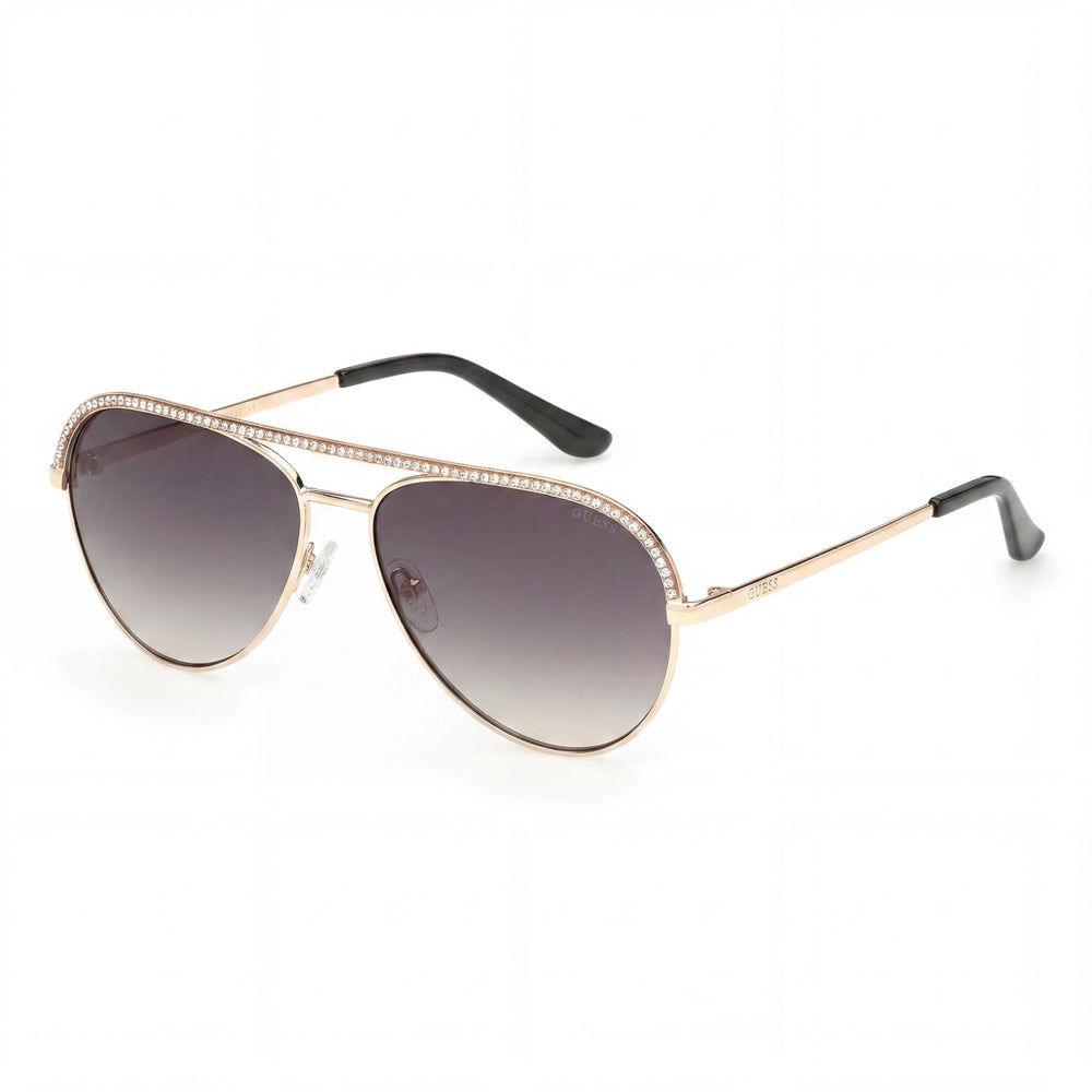 GUESS Gu00271 Women's Metal Frame in Deep Gold with Green Gradient Lenses, UV 400 Protection, 60mm Sunglasses