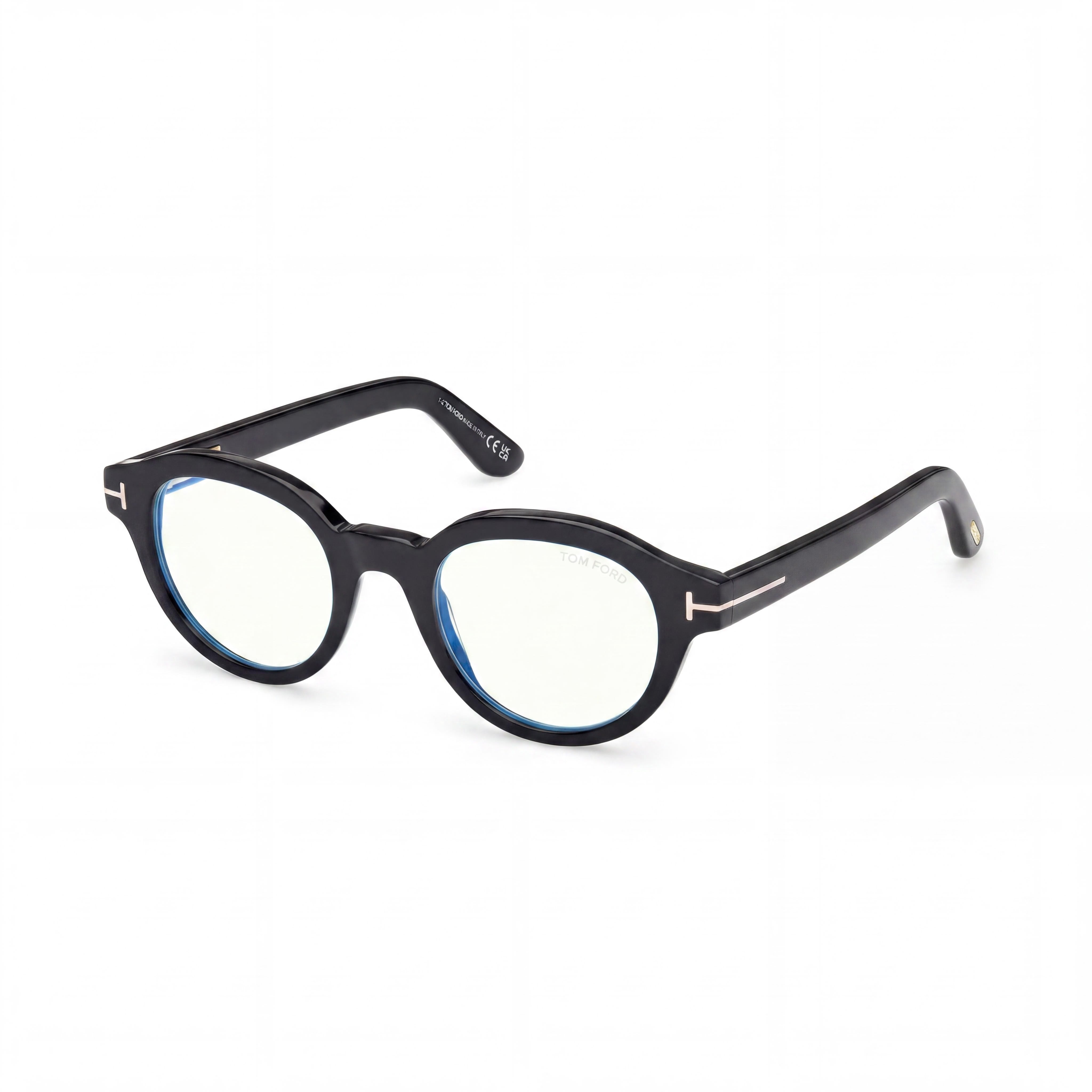 Marcolin FT6037-B Women's Shiny Black Blue Filter Plastic Frame Non-Polarized Black Lens 49mm, Photo 1