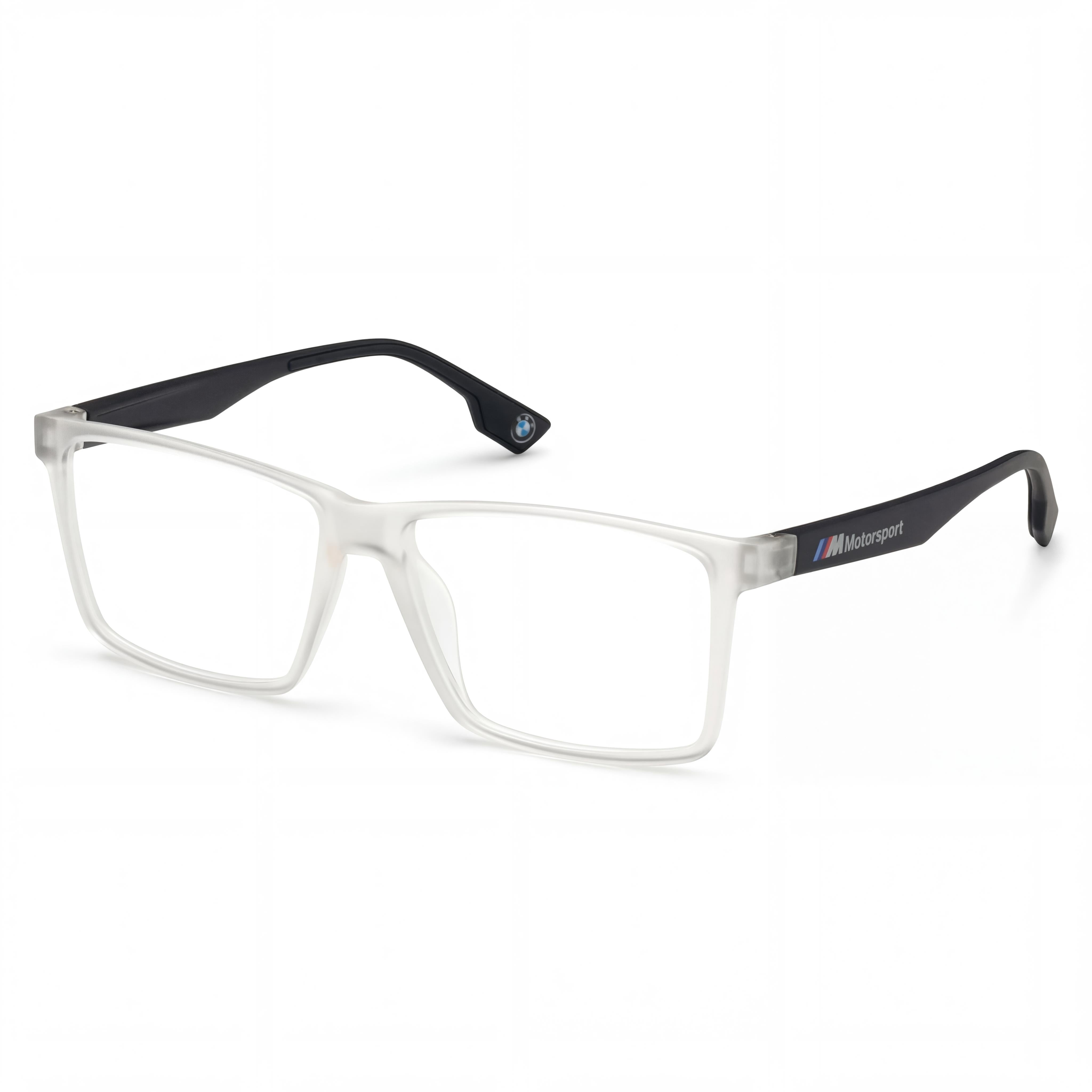 BMW MOTORSPORT Bs5003 Gafas de hombre con montura inyectada en negro mate de cristal, sin graduar, 57-15-145, Photo 1