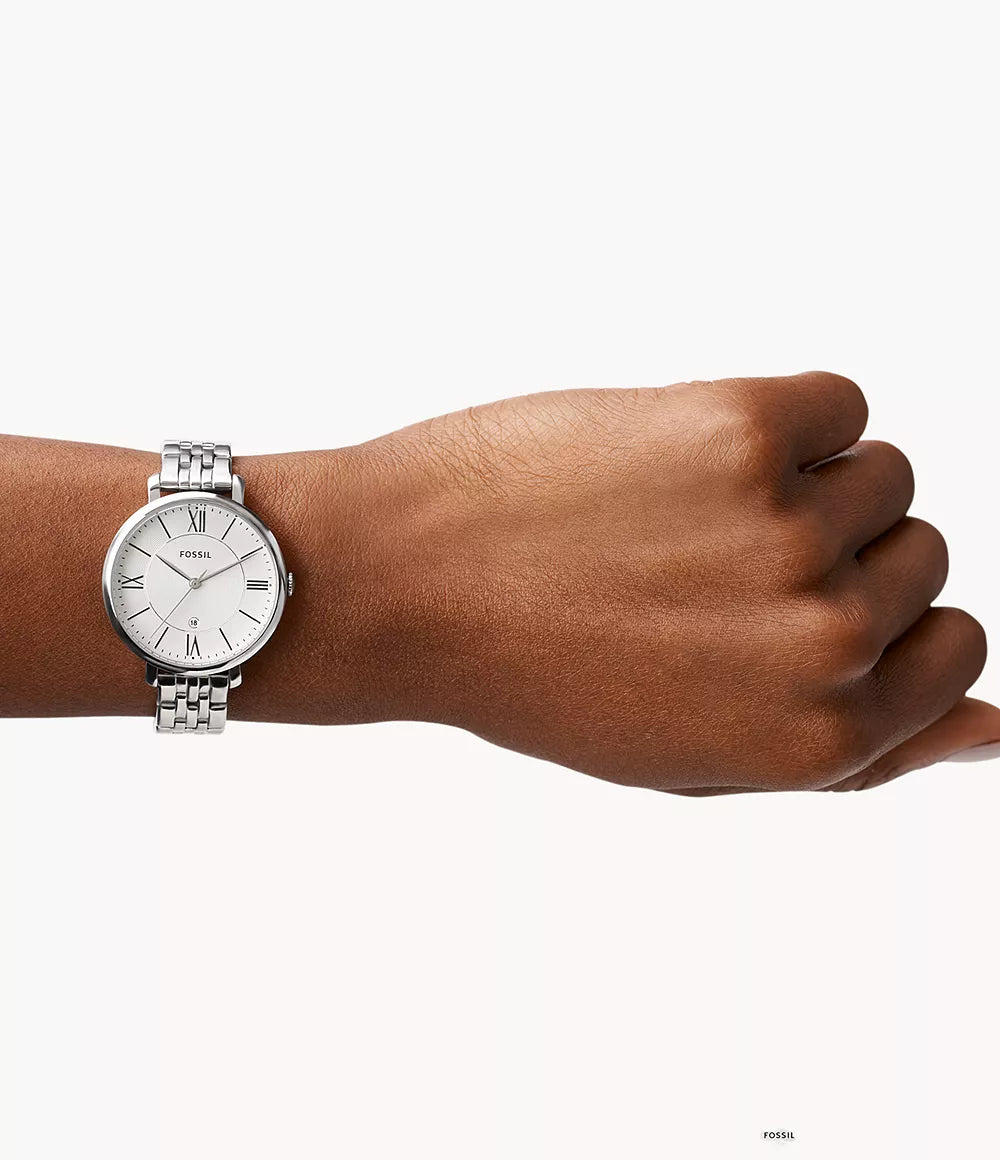 Fossil Women's Jacqueline Quartz Stainless Steel Silver Watch
