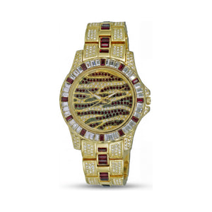 Adee Kaye Gold Dial Stainless Steel Men's Watch, 40mm