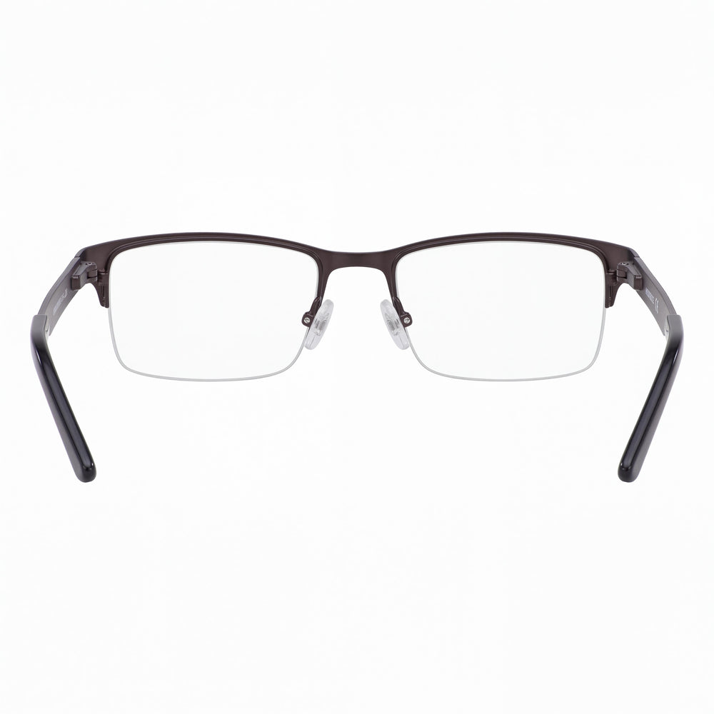 Adensco 115 Rectangle Eyeglasses Men — side view, Black Acetate temples
