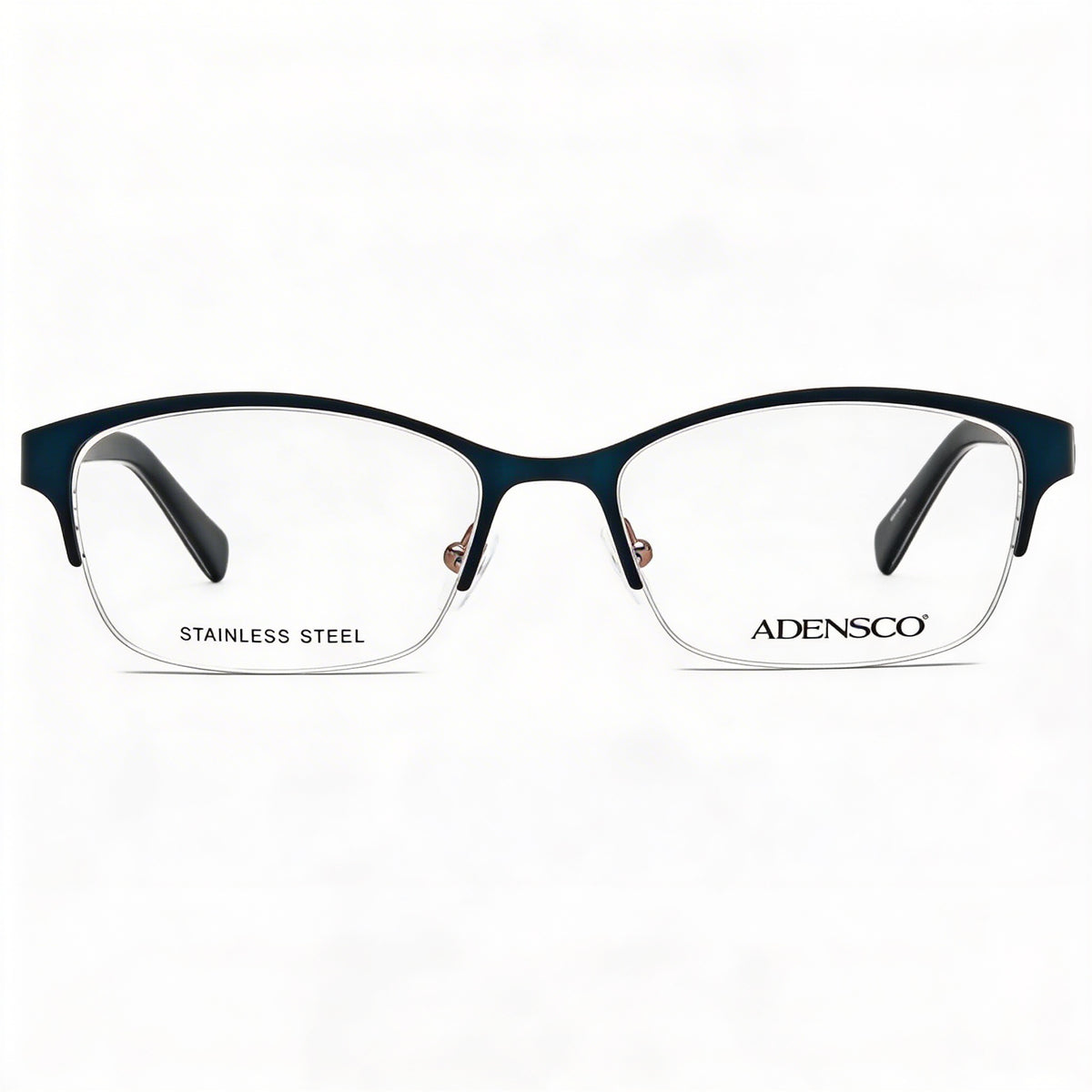 Adensco 200 Satin Navy Rectangle Eyeglasses for Men, Metal, Photo 2