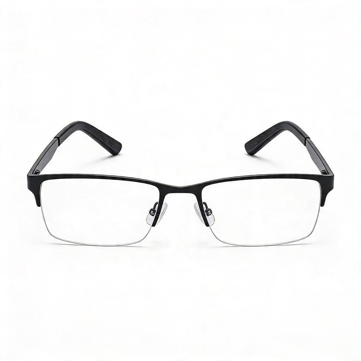 Adensco Ad 115 Matte Black Rectangle Eyeglasses for Men, 51mm, Photo 3