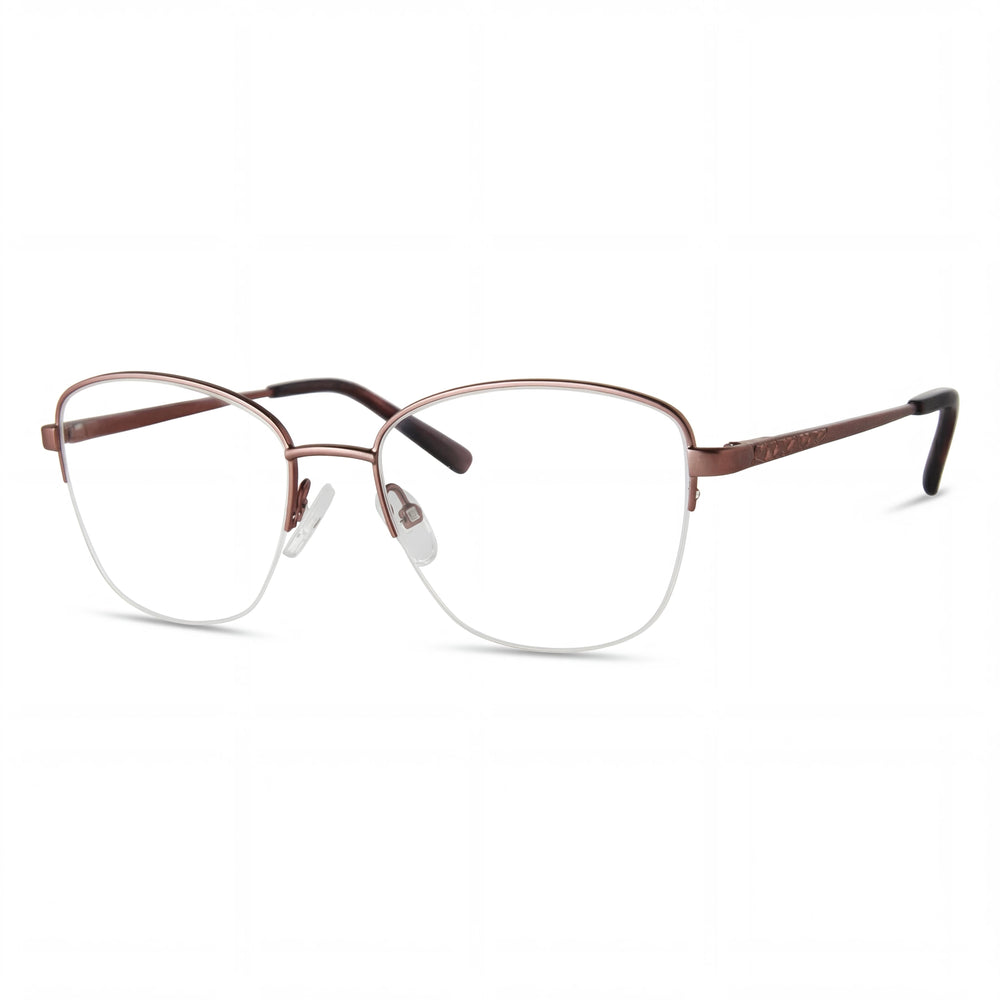 Adensco Ad 252 Brown Rectangle Eyeglasses for Men, Metal frame