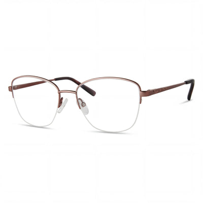 Adensco Ad 252 Brown Rectangle Eyeglasses for Men, Metal frame