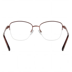 Adensco Ad 252 Rectangle Eyeglasses Men — side view, Brown, Metal temples