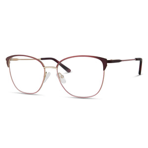 Adensco Classic Red Square Eyeglasses for Men, Metal frame
