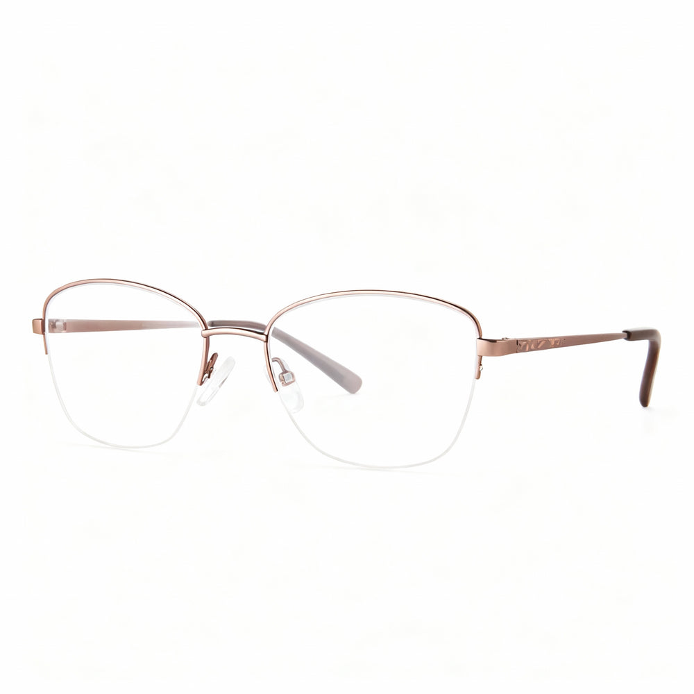 Adensco Gold Rectangle Eyeglasses for Men, Metal frame