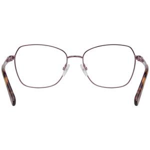 Adensco Classic Square Eyeglasses Men — side view, Violet Metal temples