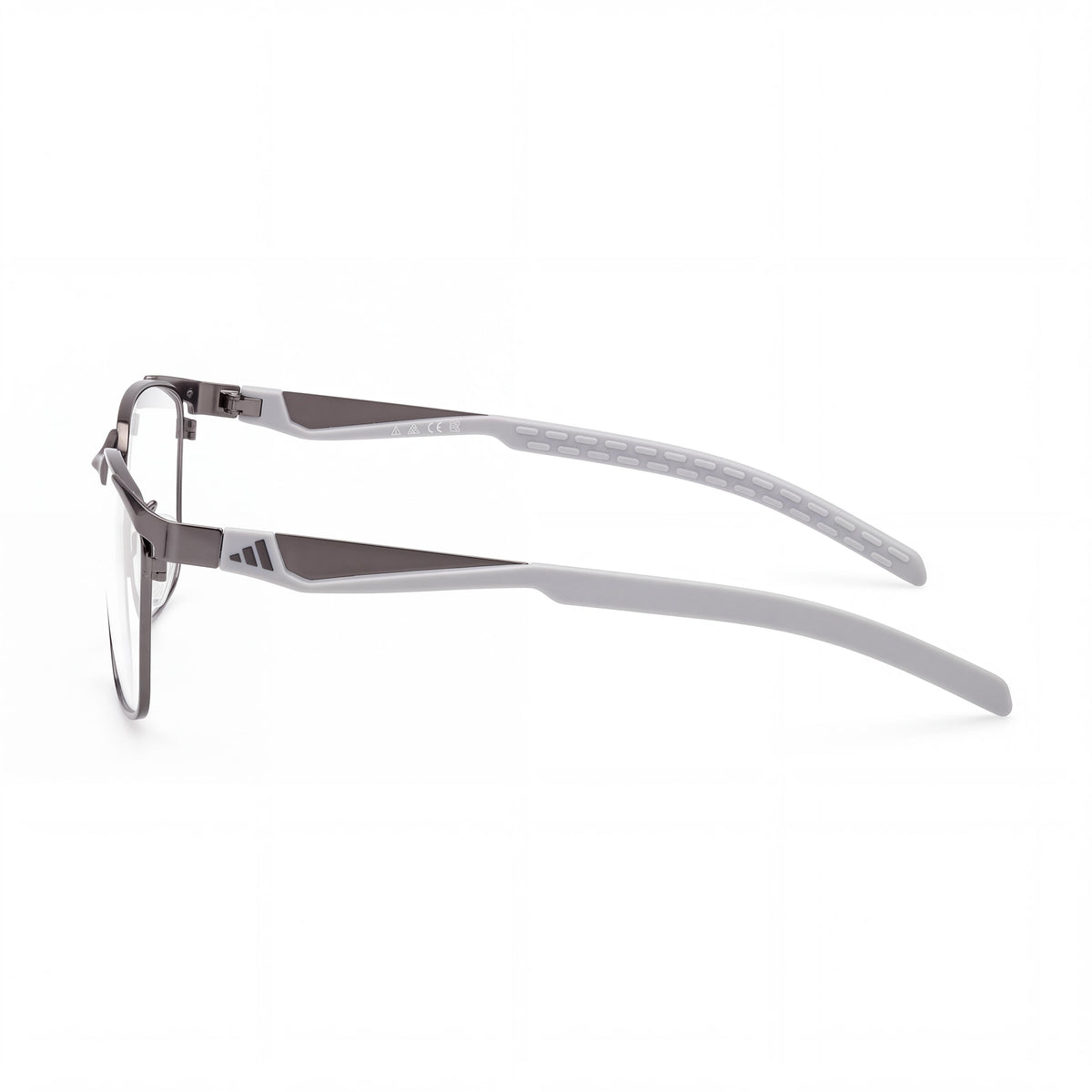Gafas rectangulares unisex Adidas 5099D en color gris plomo brillante, Photo 2