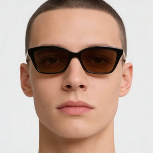 Adidas AOK008 Rectangle Sunglasses Unisex — interior view, Non-Polarized lens detail