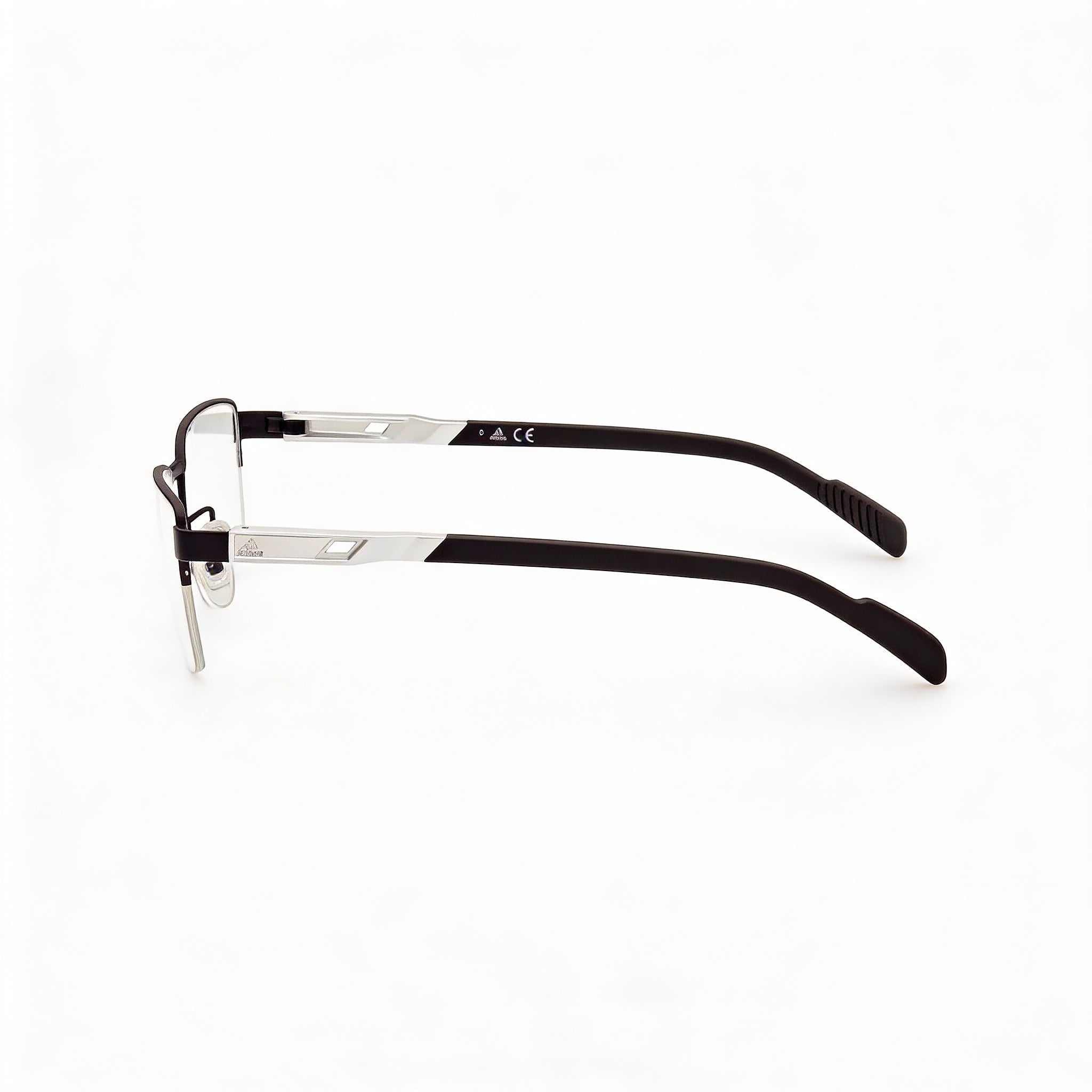 Adidas Black Rectangle Eyeglasses for Men, Metal, Photo 2